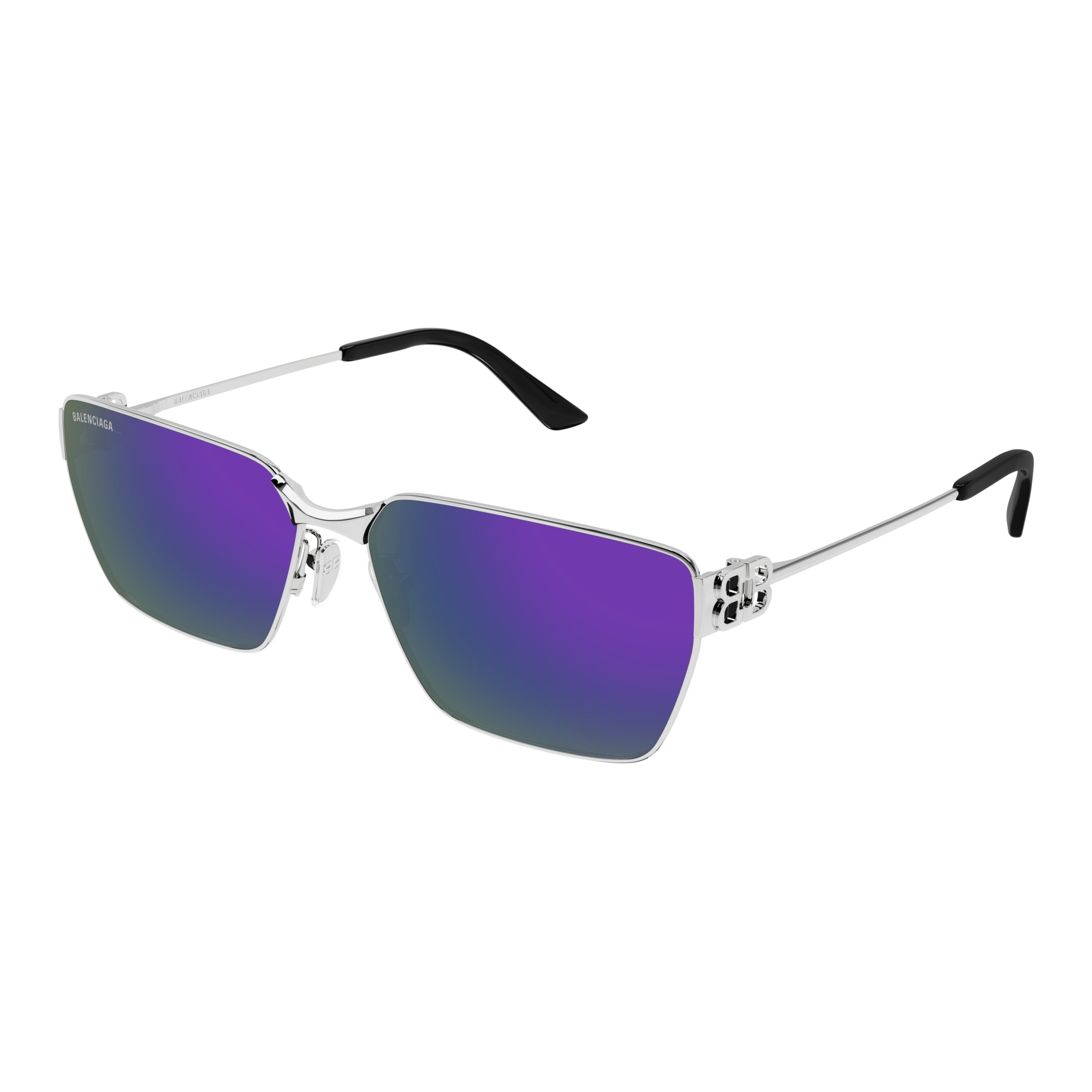 Bb0374sk Rectangular Metal Frame Sunglasses
