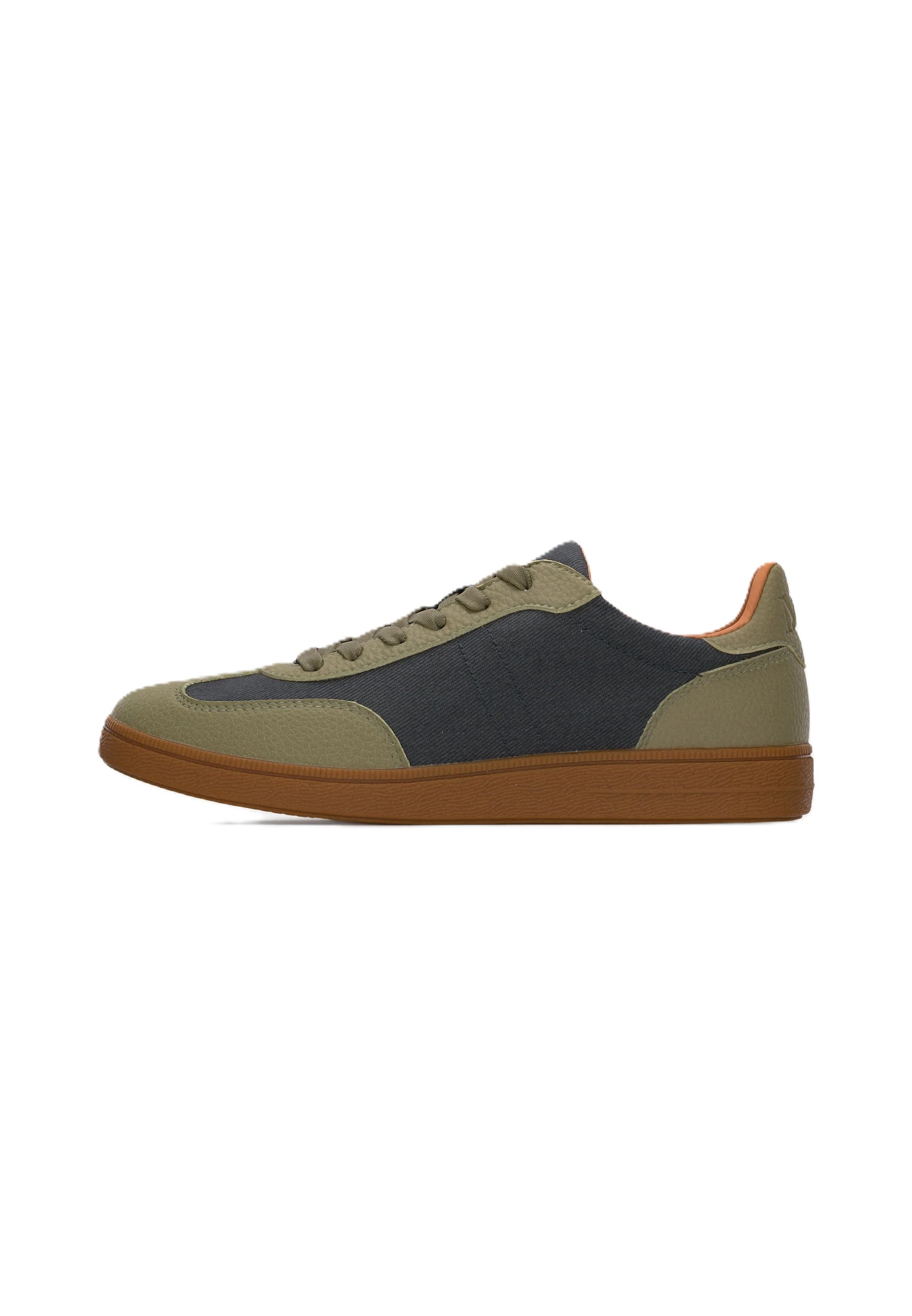 Gray Bicolor Bovine Leather Sneakers