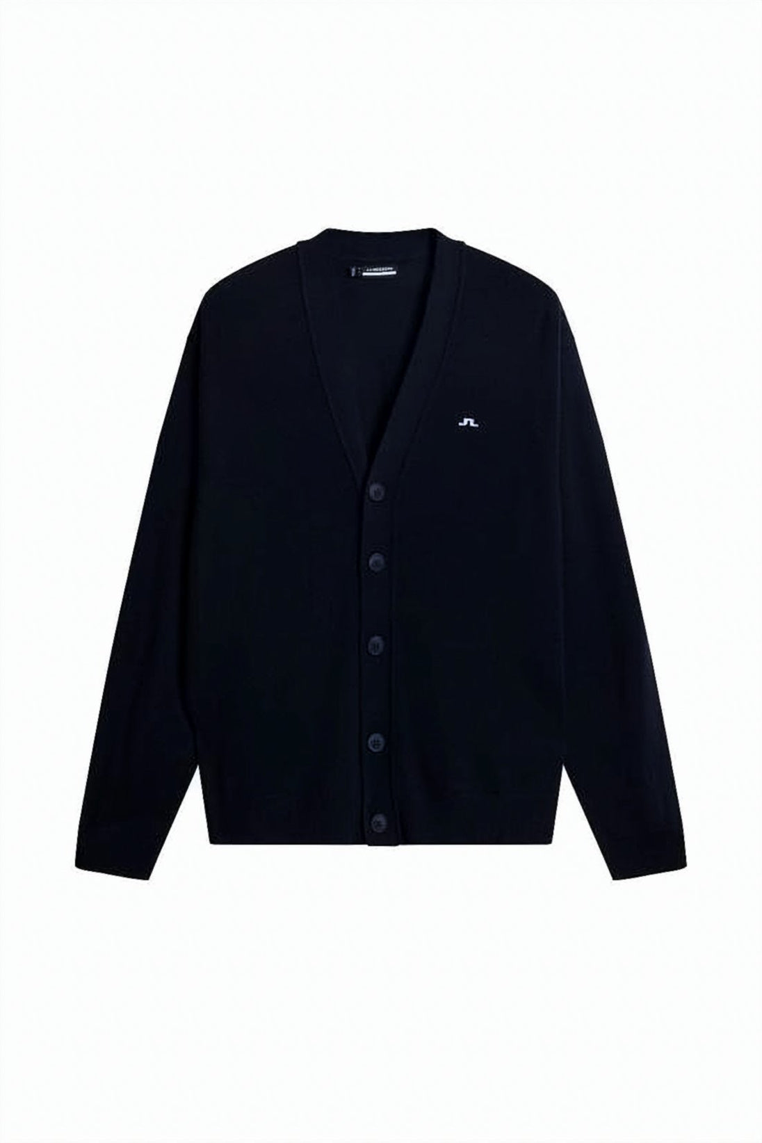 V-Neck Cardigan in Smooth Merino Wool