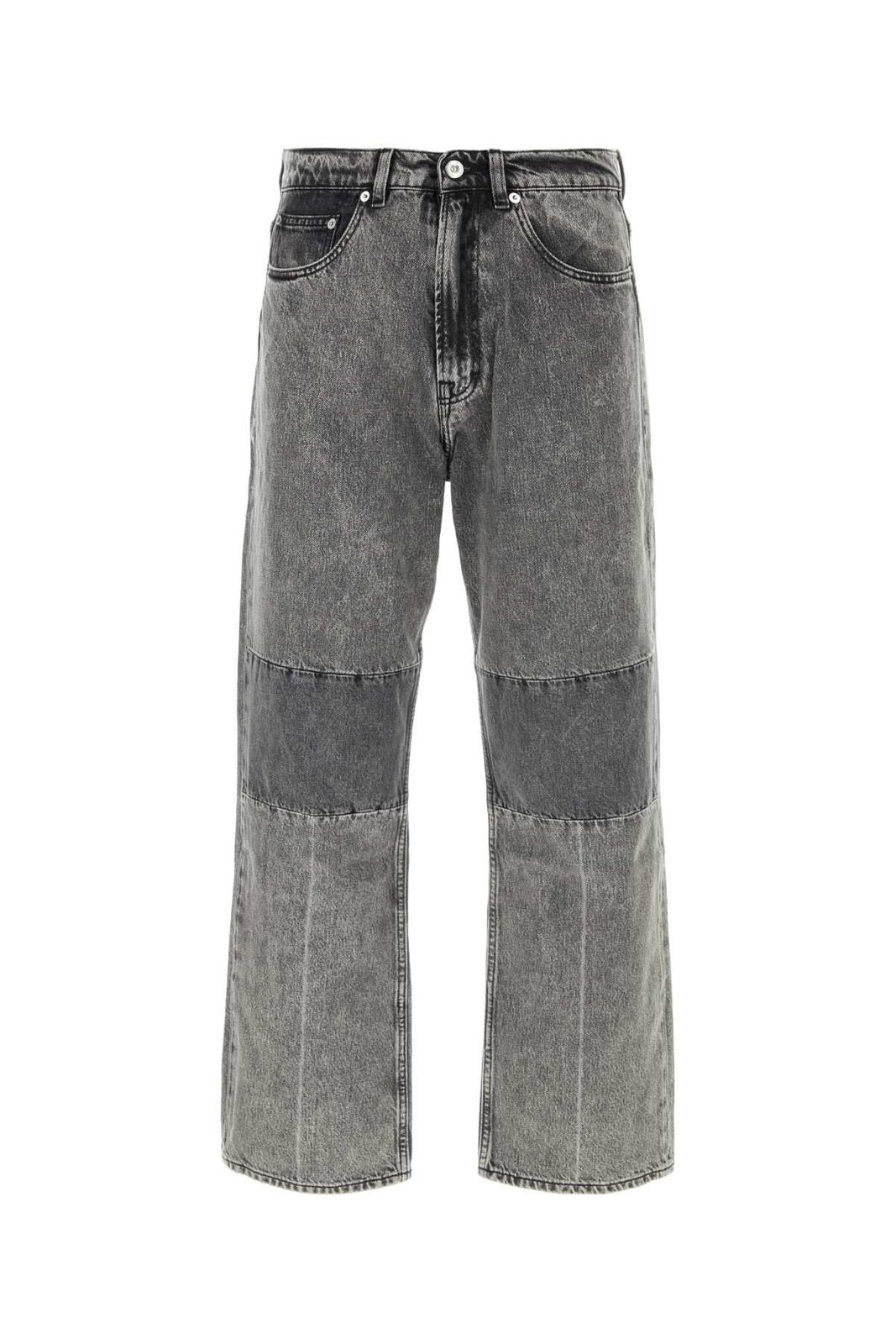 Two-Tone Grey Denim Pants