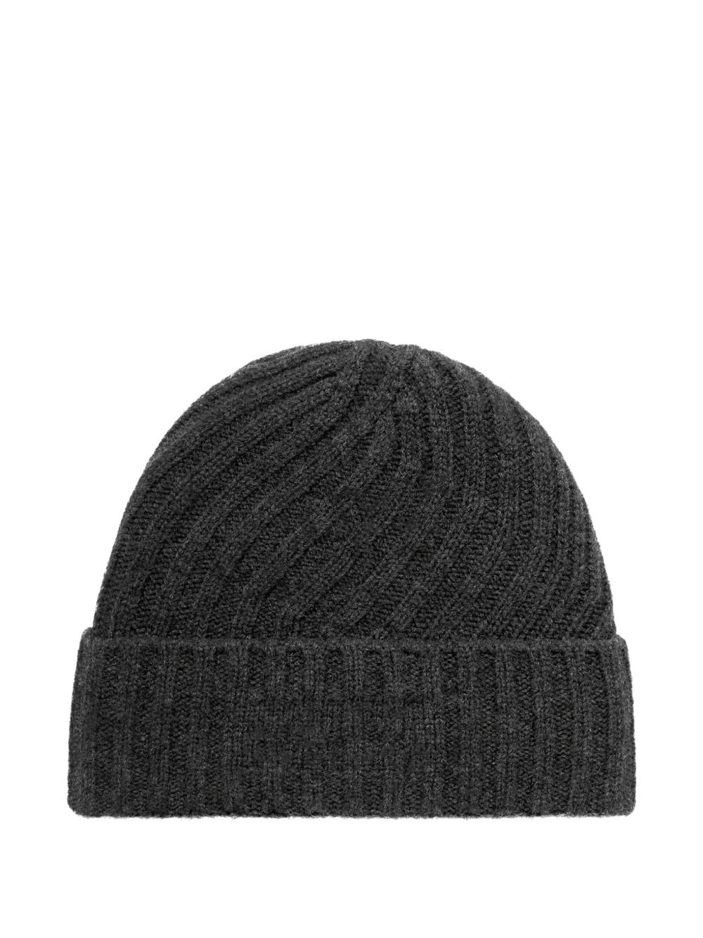 Ribbed Knit Beanie with Embroidered Logo