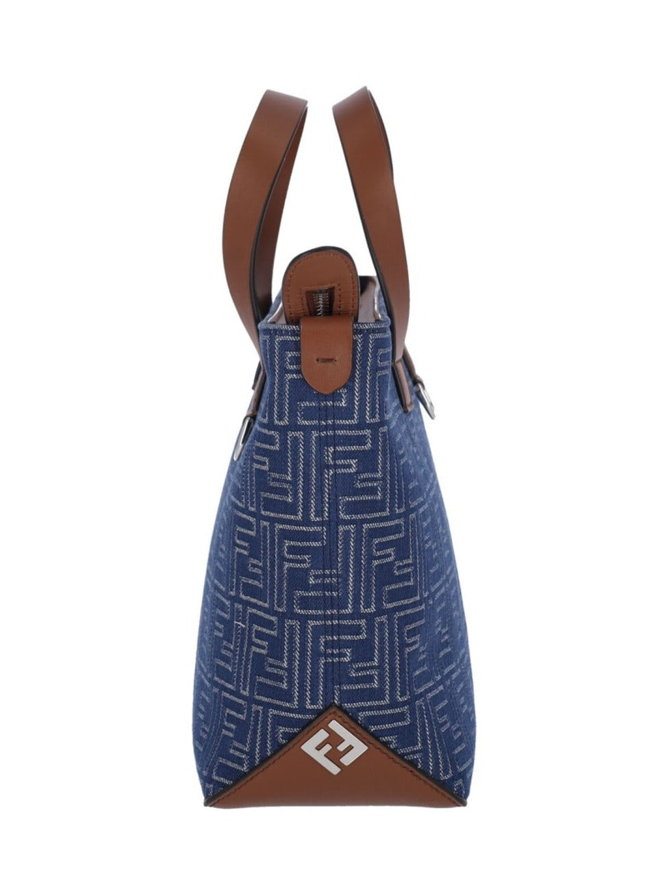 "Ff" Small Bora Tote Bag Blue