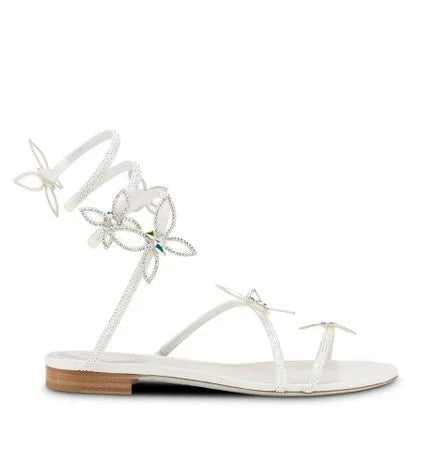 Butterfly Crystal Ivory Sandal