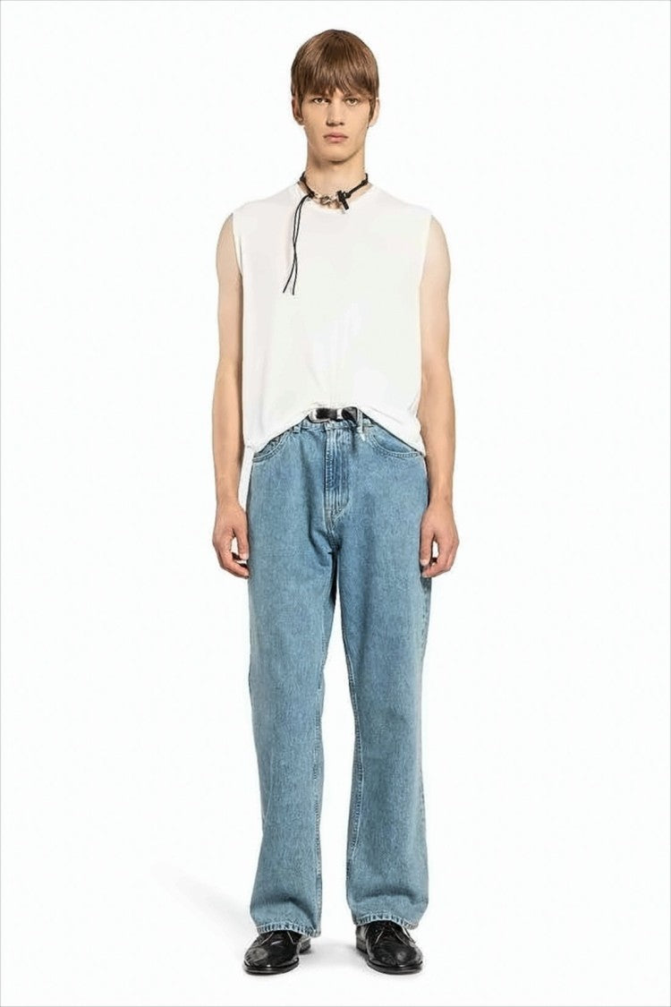 Relaxed Fit Sleeveless Cotton Top