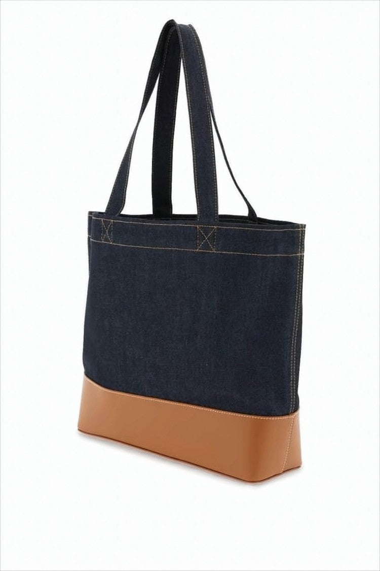 Structured Denim Tote Bag