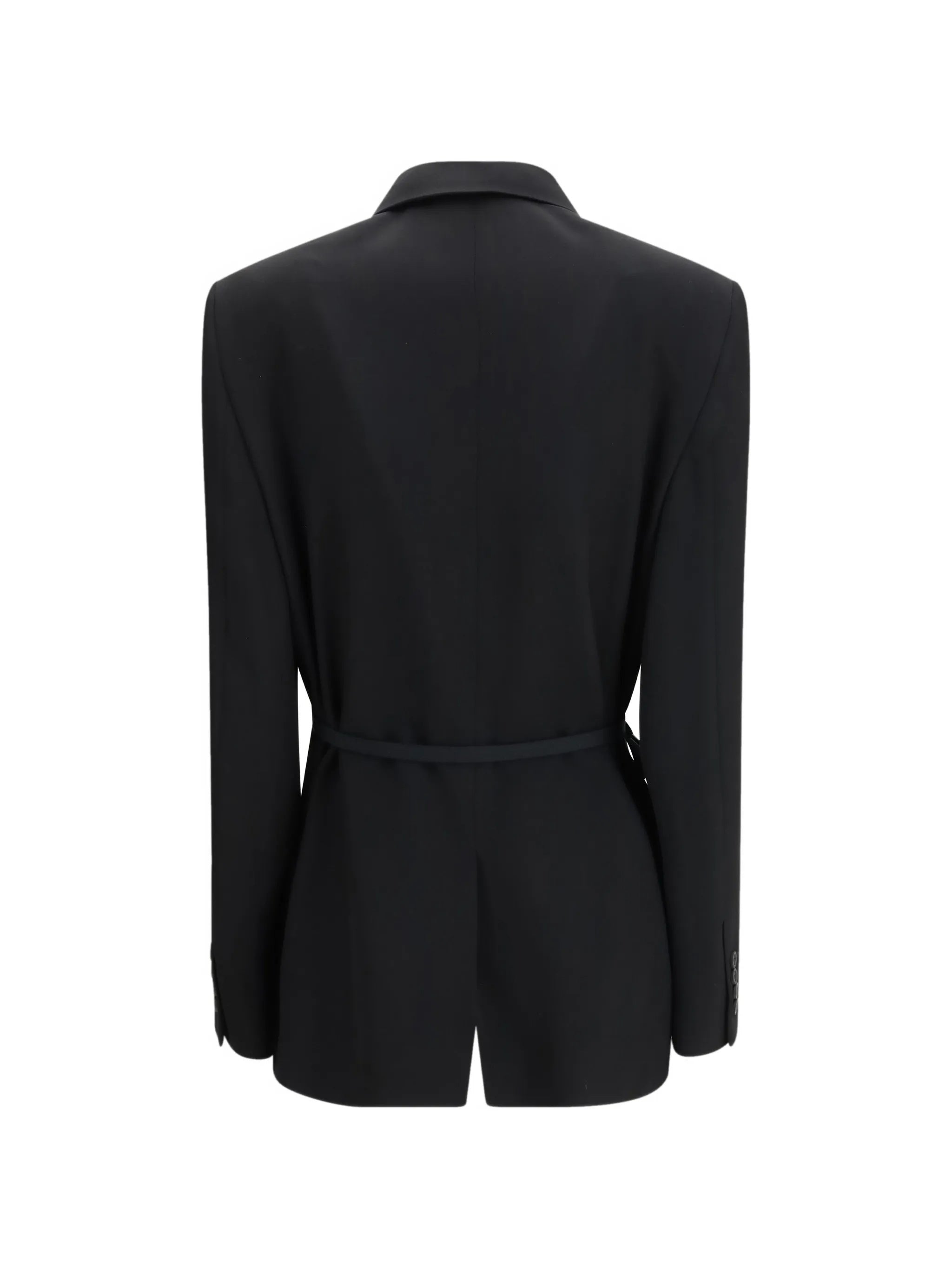 Black Wrap Tuxedo Satin Lapel Jacket