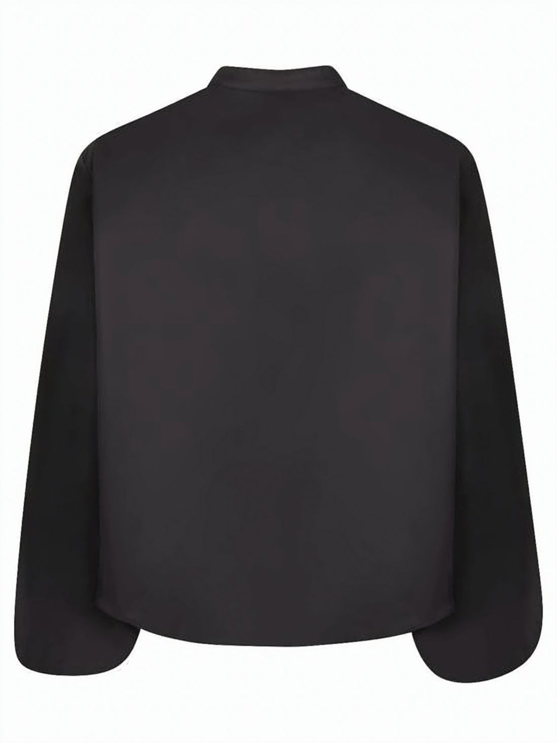 Cropped Matte-Finish Jacket with Structured Sleeves