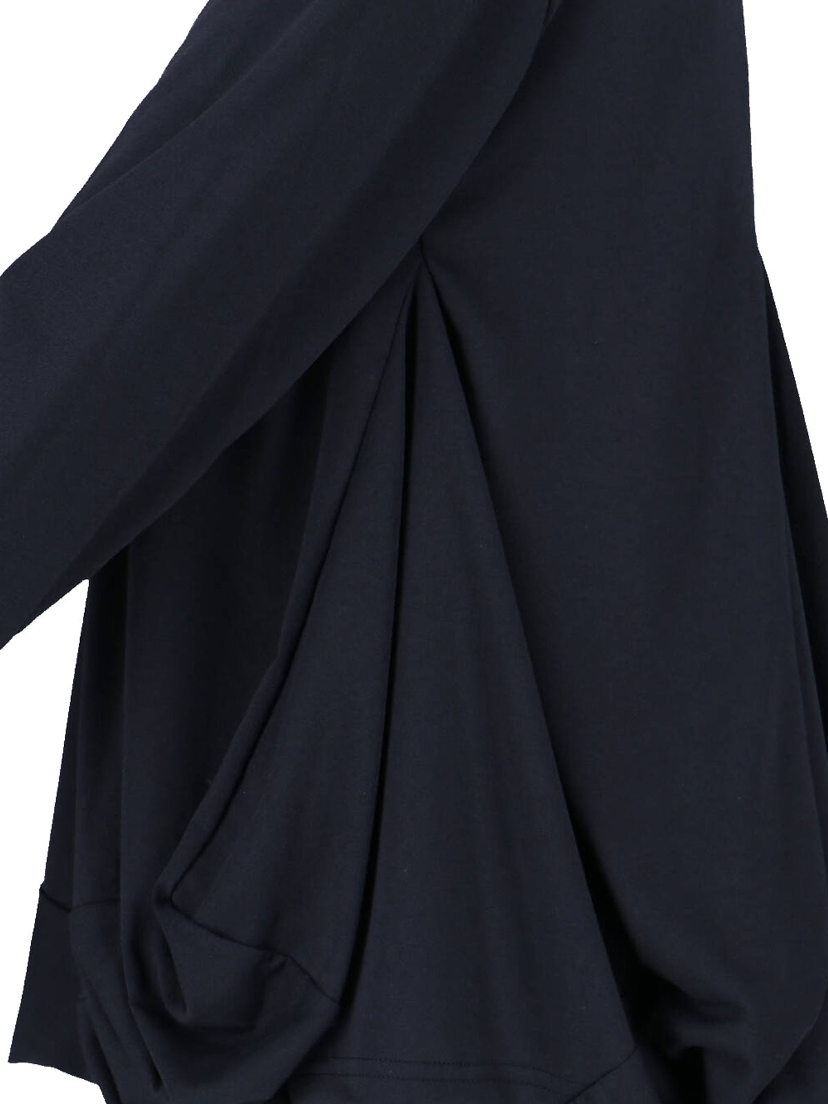 Black Pleated Textured Fabric Top