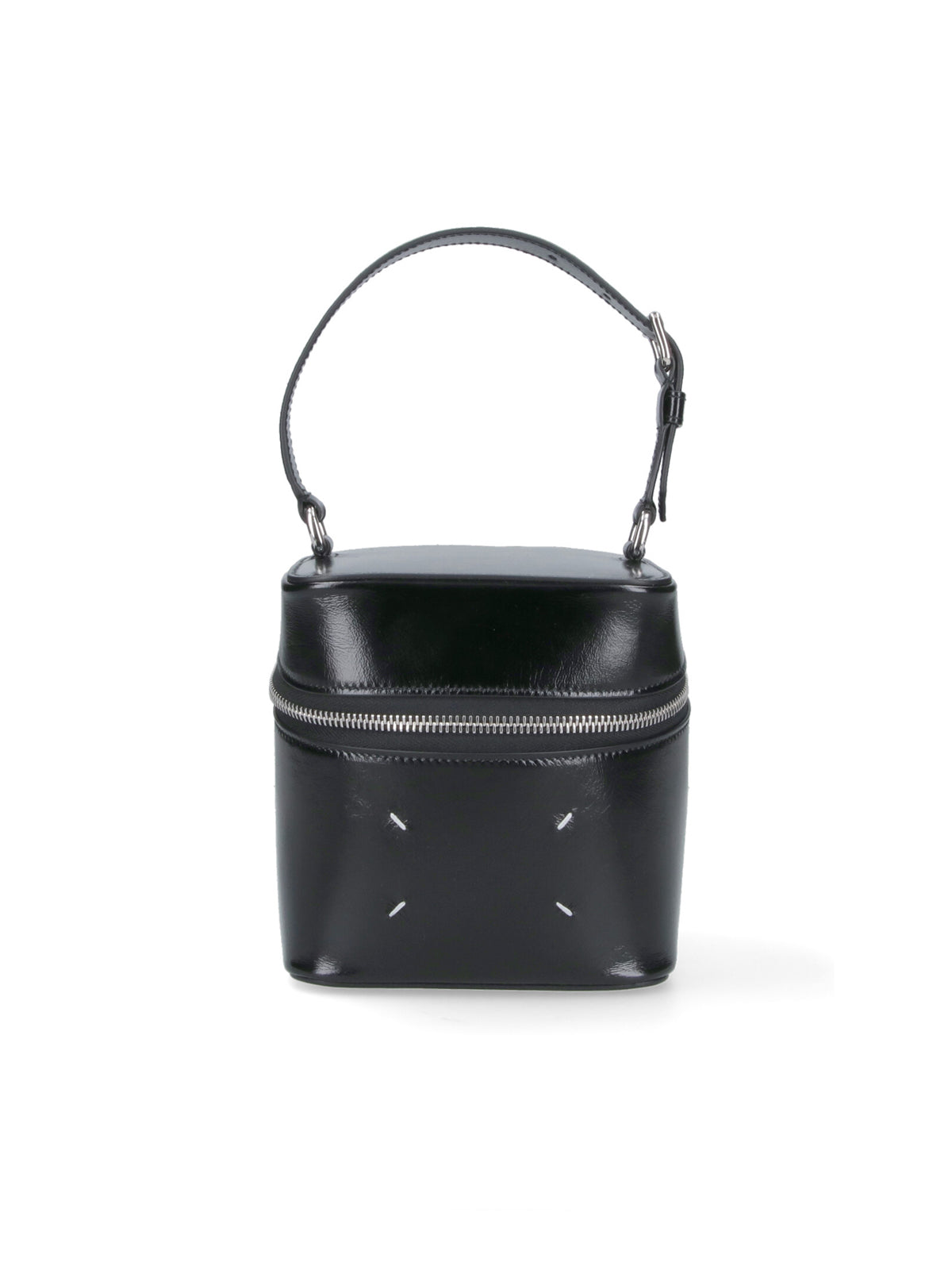 Structured Black Minimalist Bag With Smooth Finish