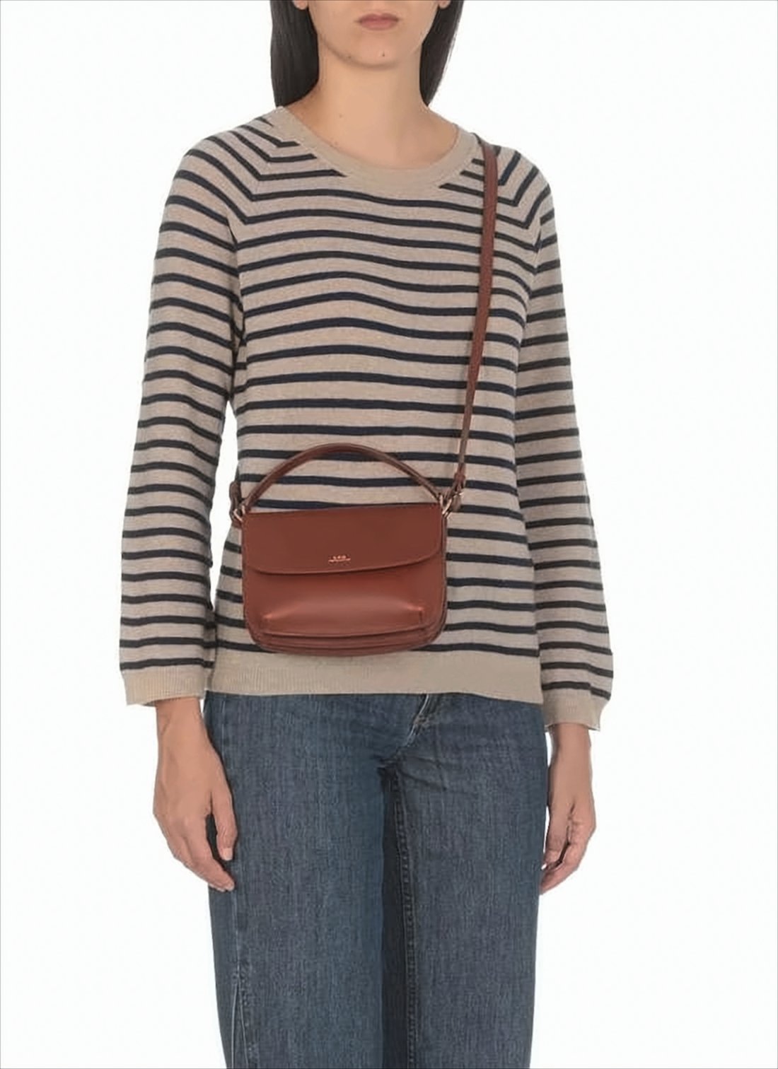 Structured Cowhide Leather Tote Bag