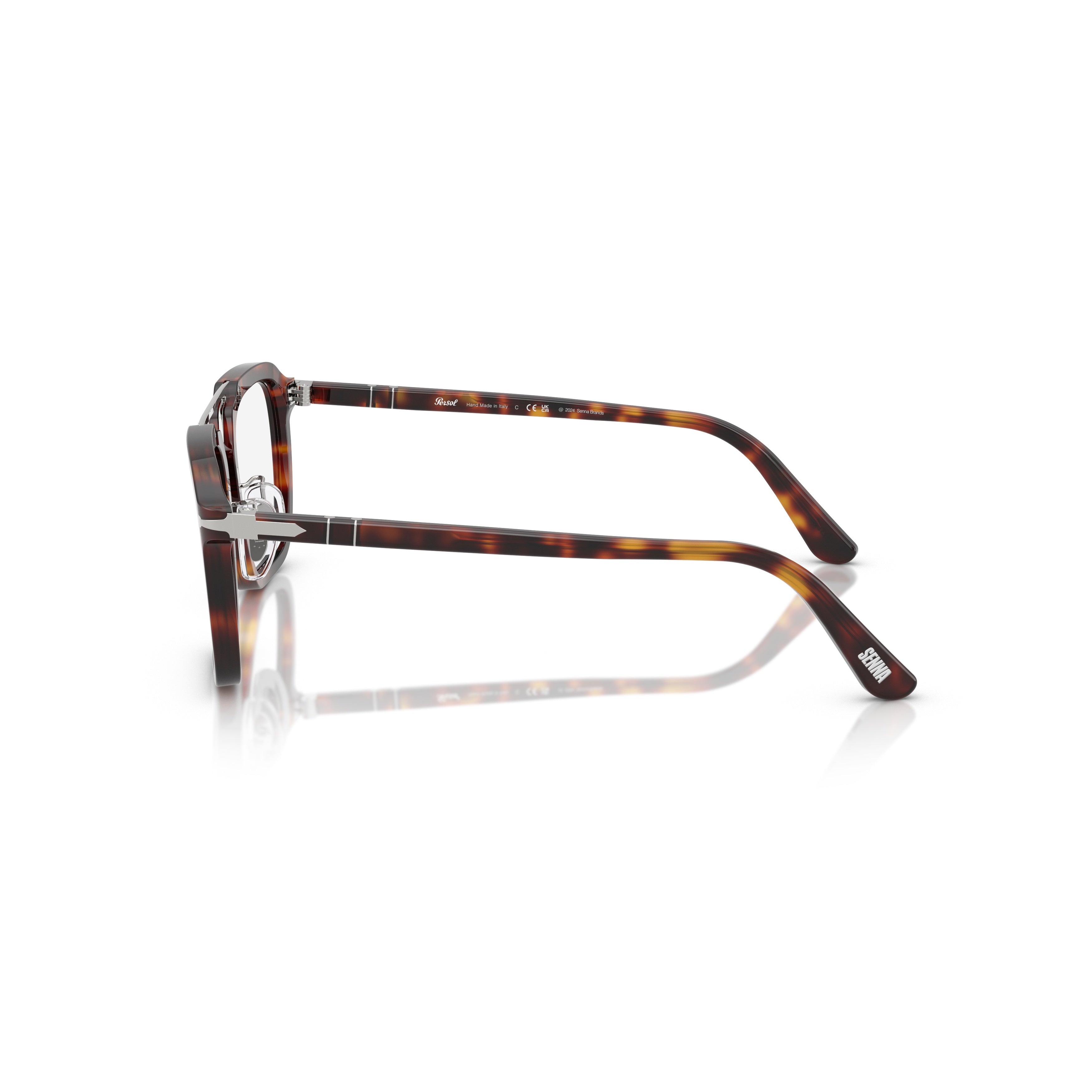 0po0204v Bold Tortoiseshell Acetate Square Frame Eyeglasses