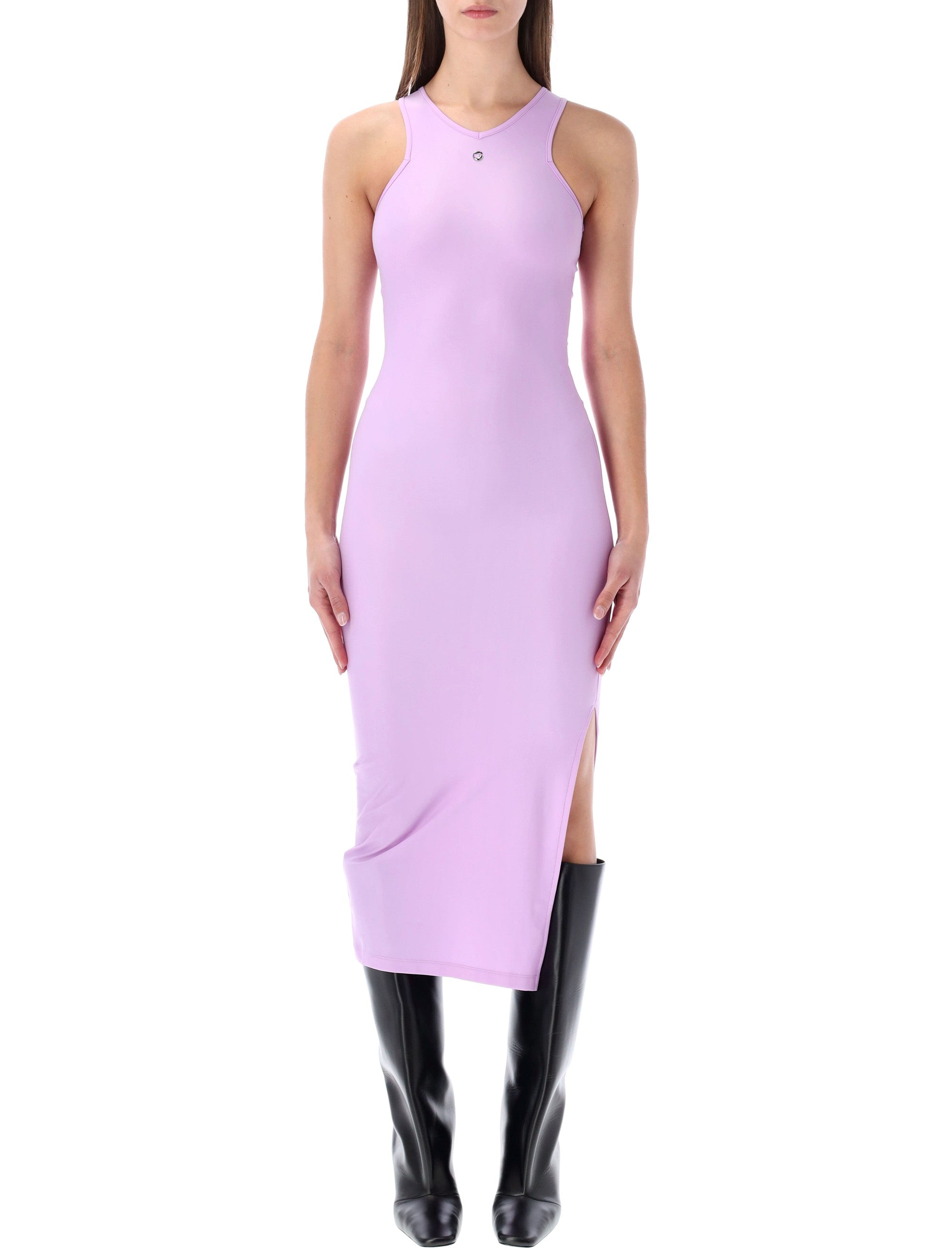 Purple Fitted Racer Tank Dress