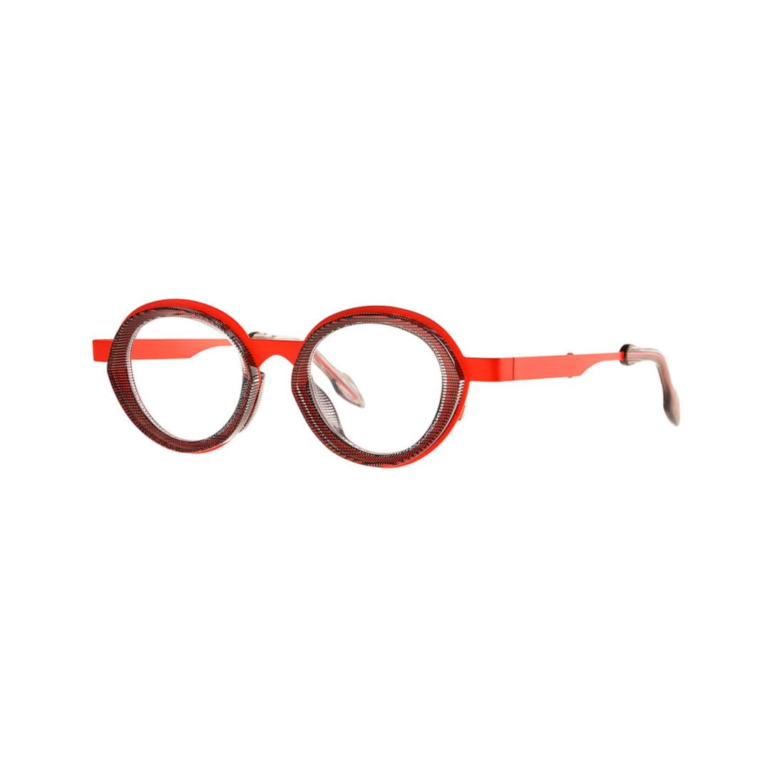 Apple 016 Fluo Red + Panty Round Eyeglasses with Fluo Red Frame