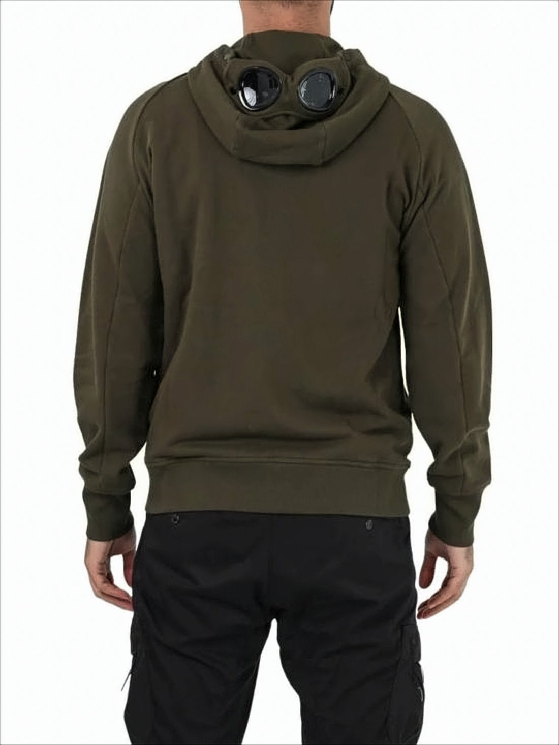Utilitarian Full Zip Hoodie with Built-in Goggles