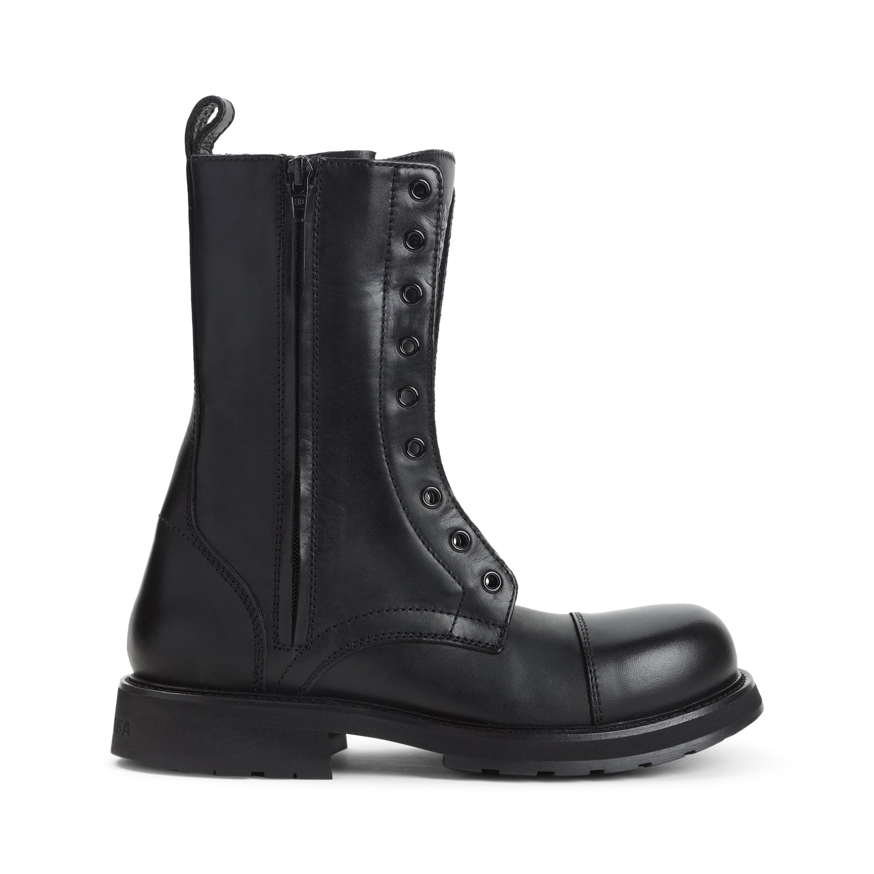 Premium Leather Ankle Boots with Rounded Toe