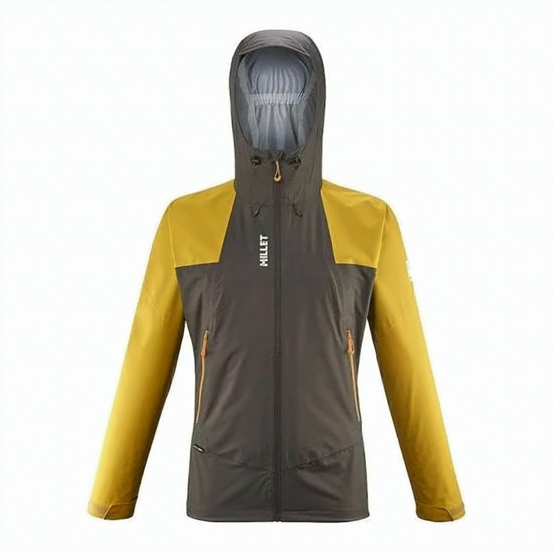 Two-Tone Hooded Jacket with Zippered Pockets