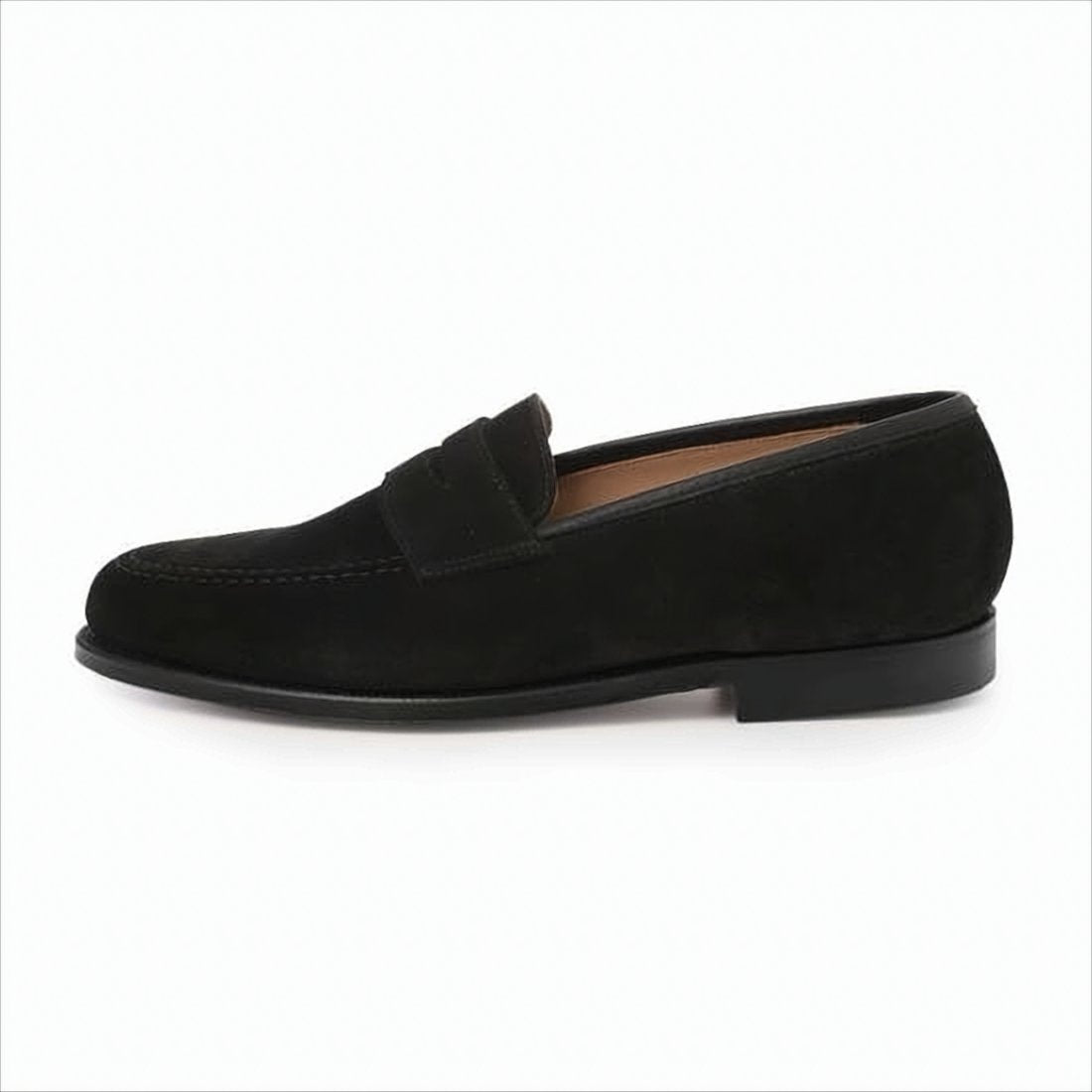 Black Suede Loafers with Smooth Leather Sole