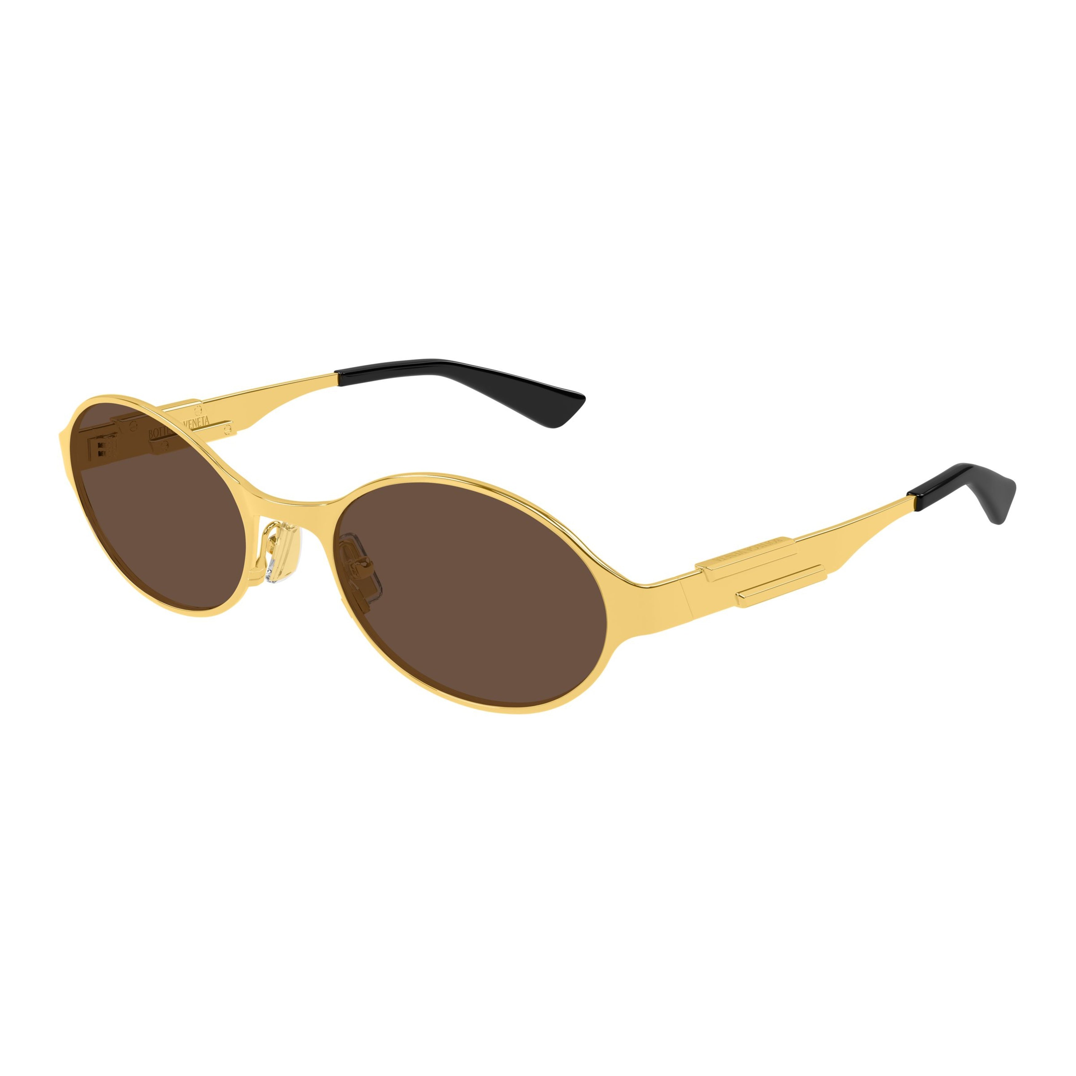 Bv1456s Oval Metallic Gold Sunglasses