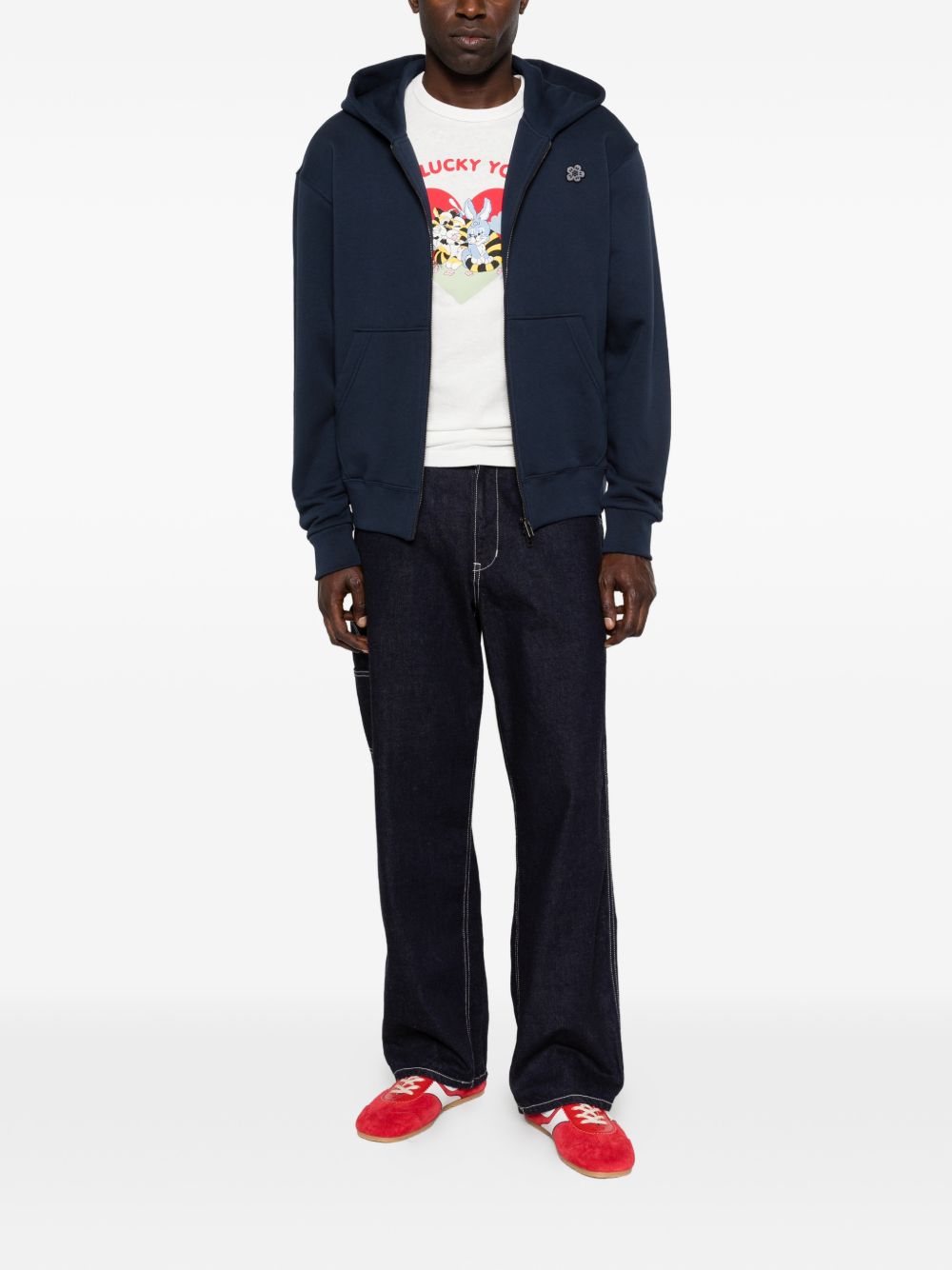 Navy Zip-Up Hoodie