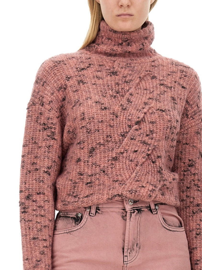 Textured Knit Turtleneck Shirt