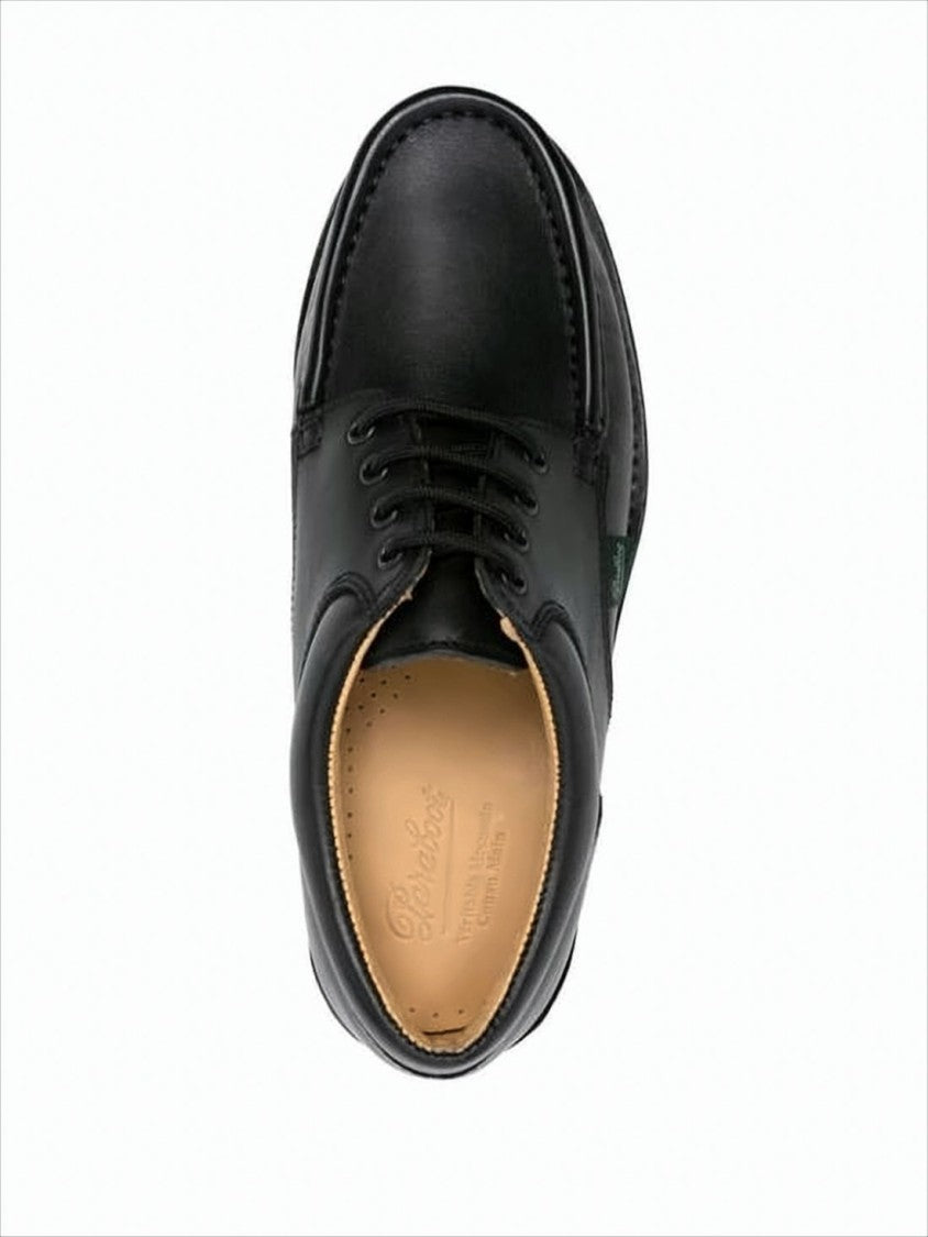 Moc Toe Black Leather Dress Shoes