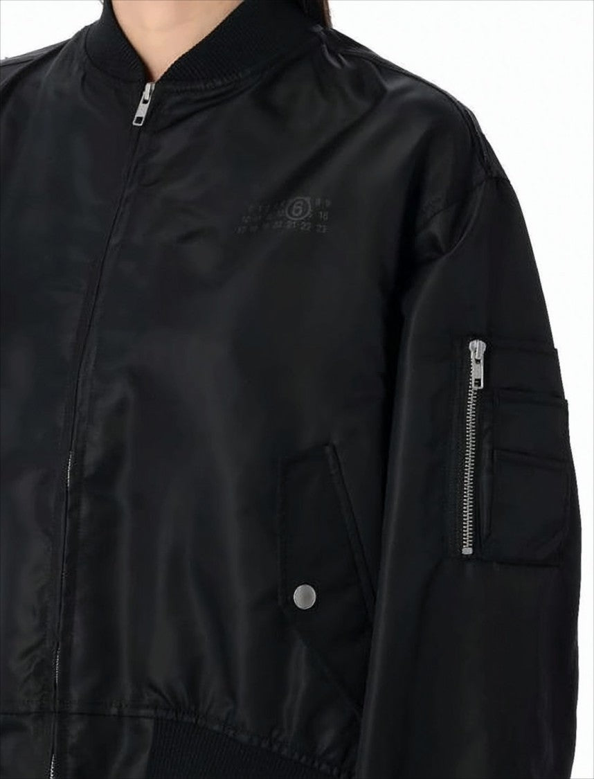 Cropped Boxy Jacket with Shiny Polyamide Exterior
