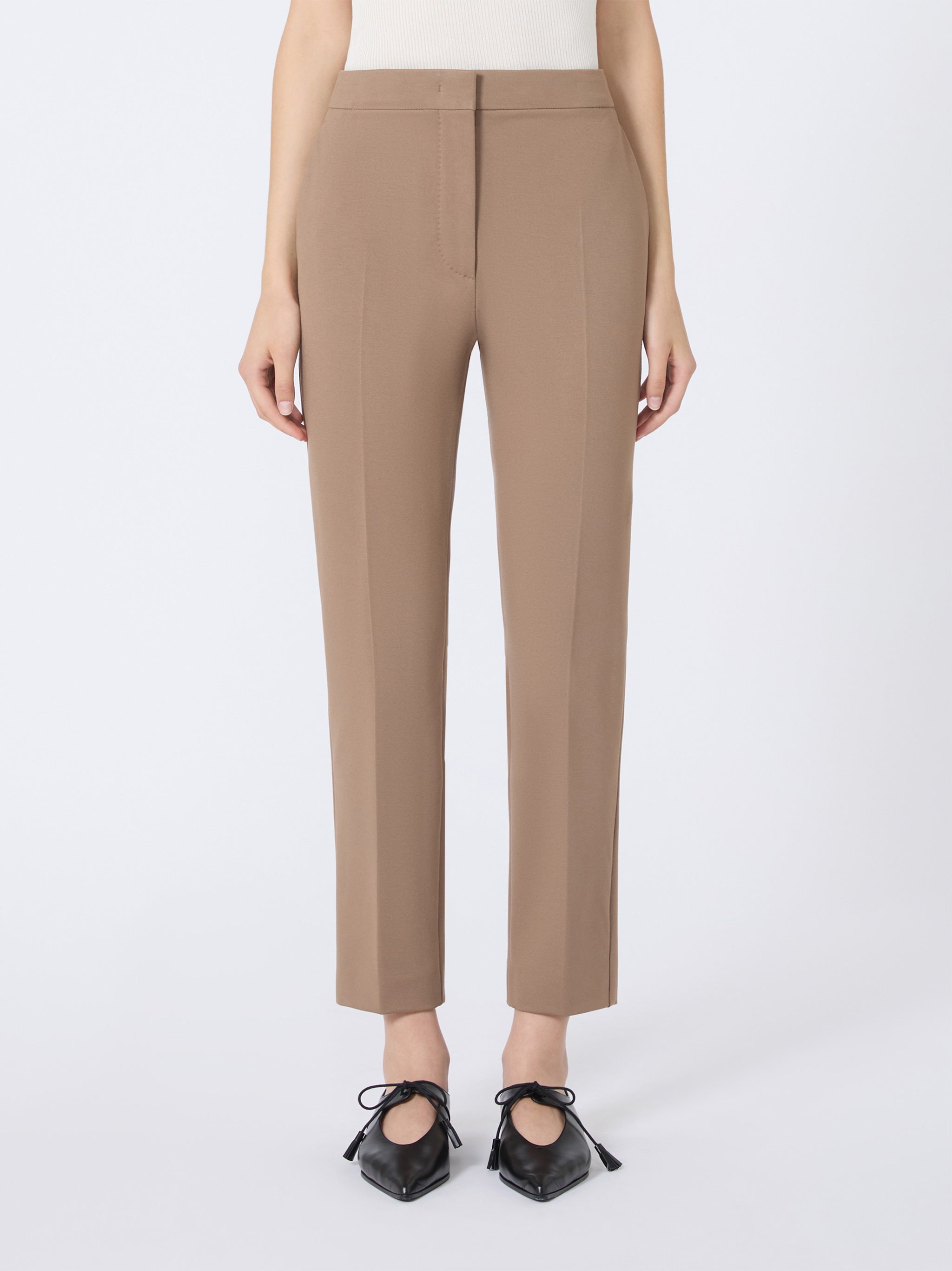 Brown Pegno Tailored Cropped Slim Pants