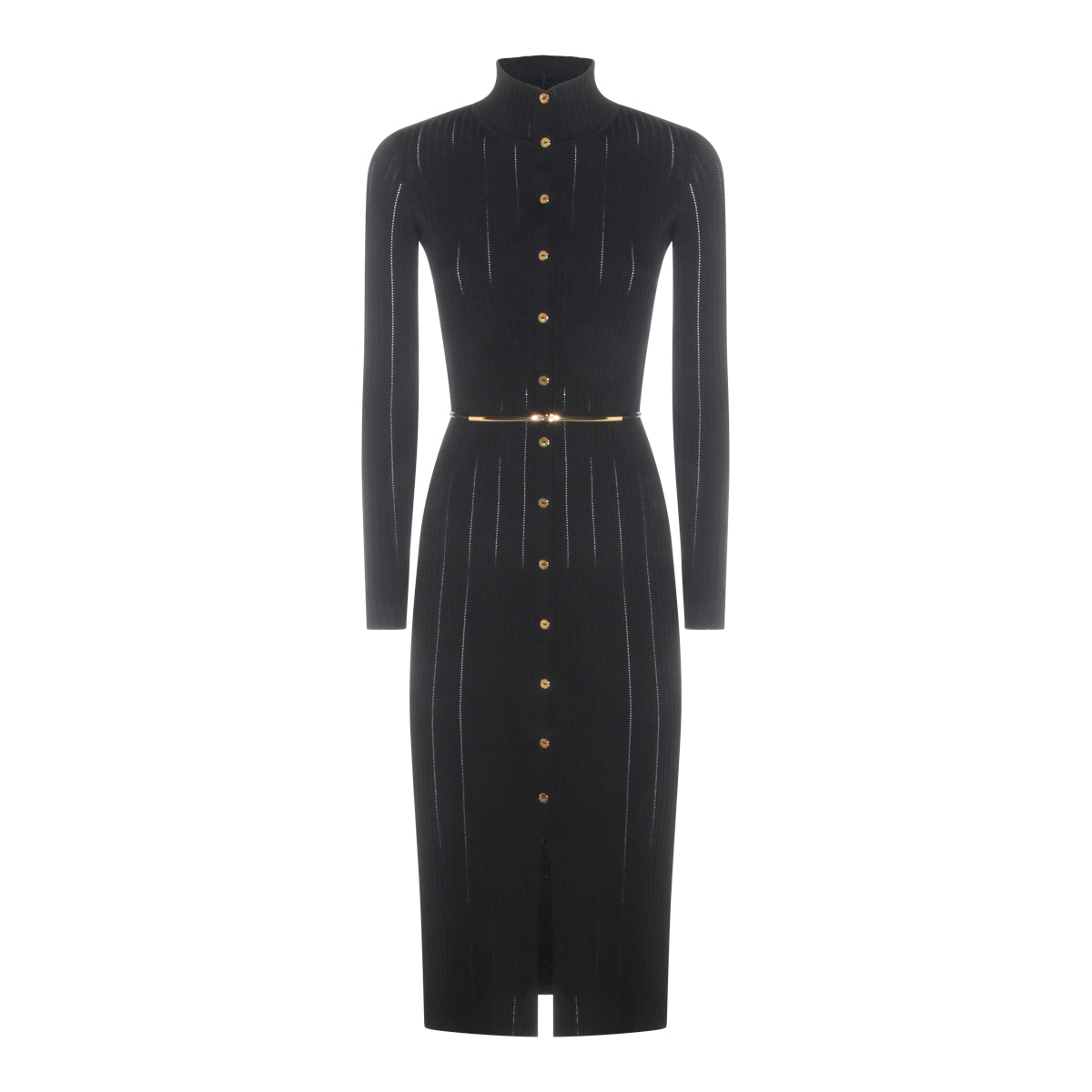 Classically Tailored Black Dress