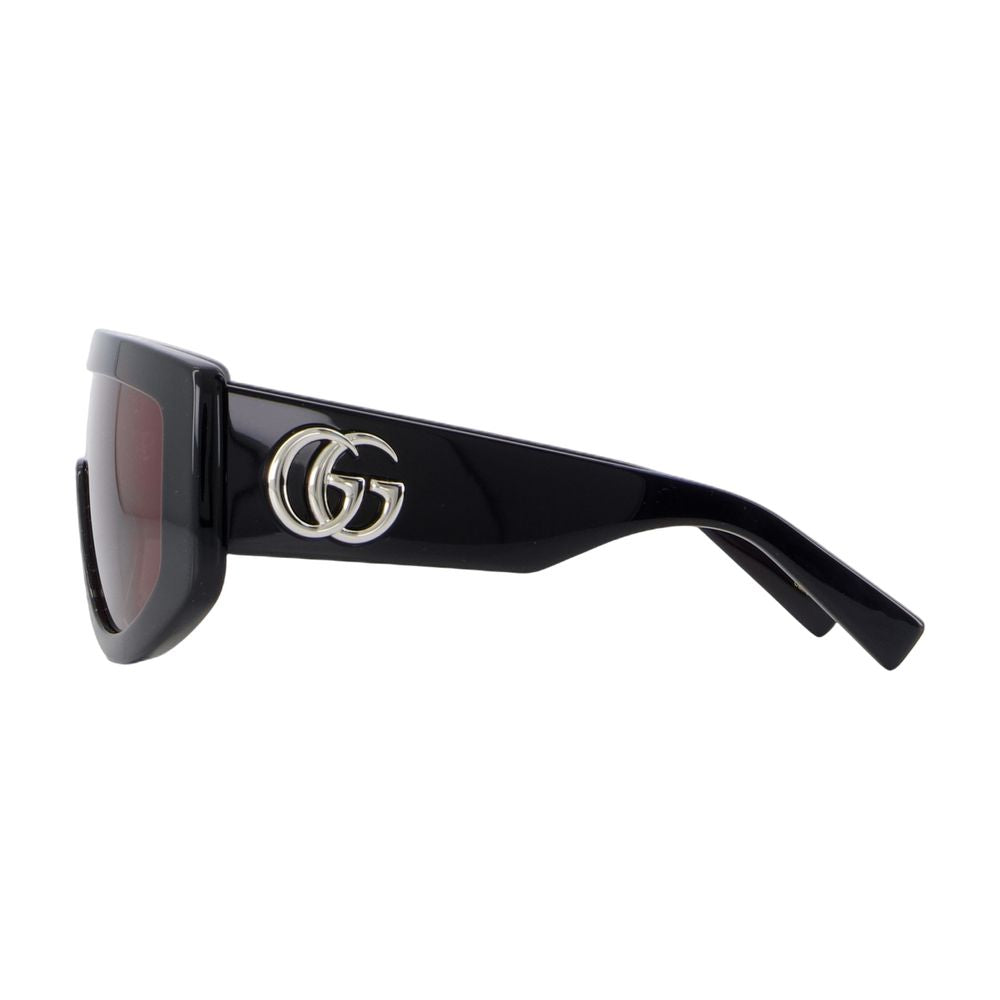 Oversized Rectangular Metal Sunglasses with Double-G Logo