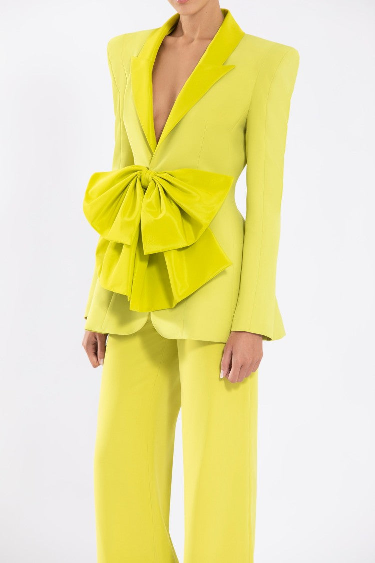 Crepe Tailored Jacket With Taffeta Collar