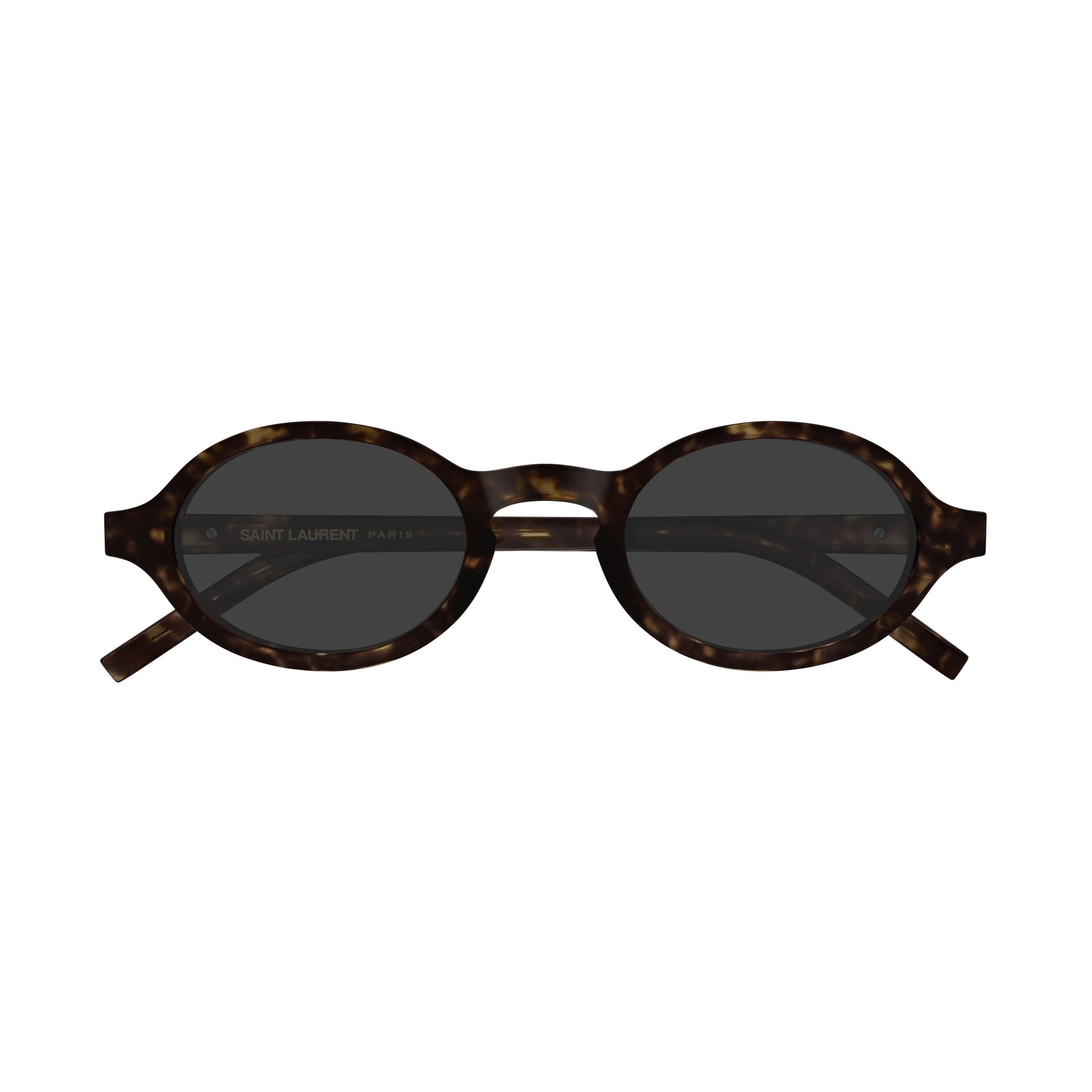 Rounded Tortoiseshell Sunglasses With Subtle Silver Logo