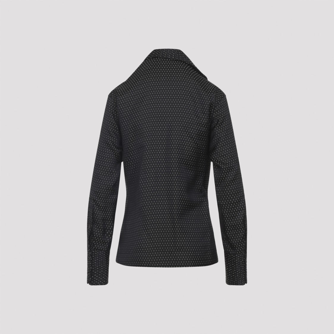 Asymmetrical Wrap Top With Draped Collar And Side Tie Detail