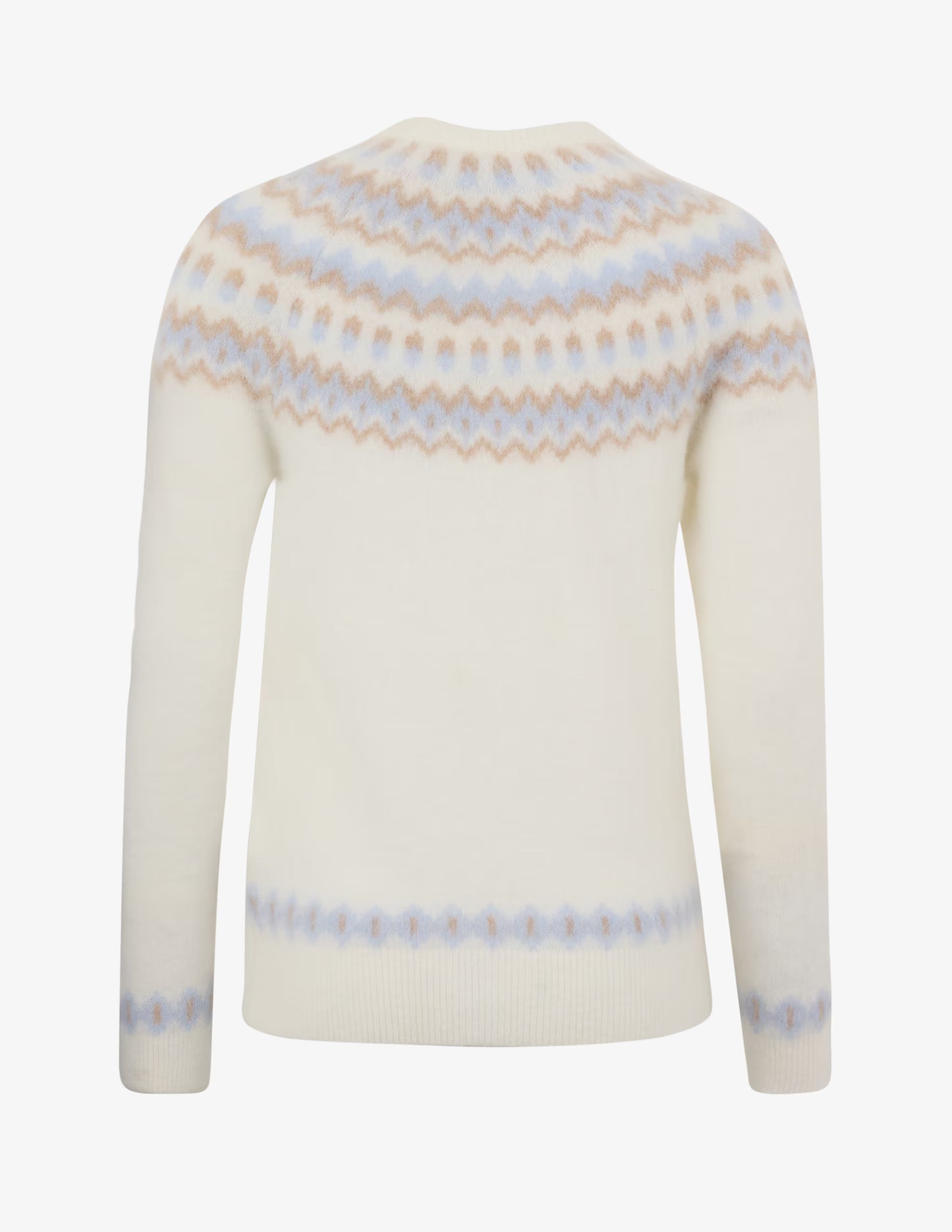 Nordic-Inspired Cream Sweater With Embroidered Detail