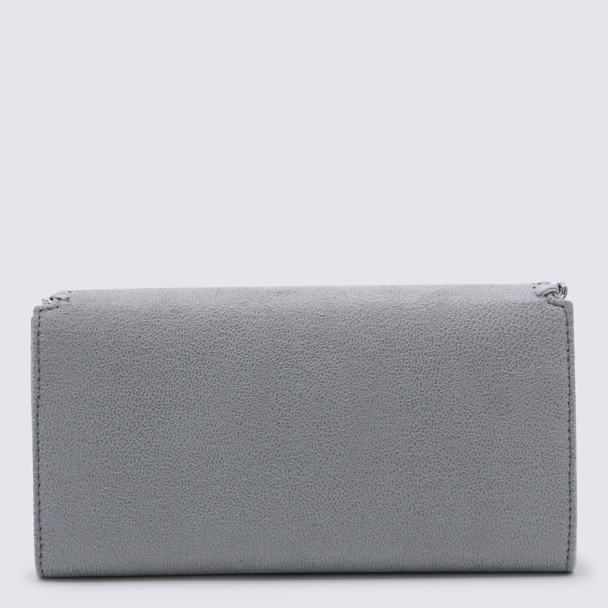 Light Grey Faux Leather Continental Wallet Crossbody Bag