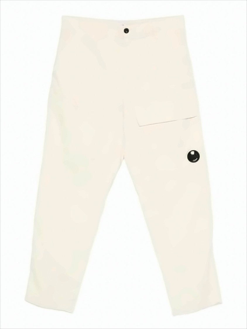 Relaxed Fit Straight Pants With Minimalist Design And Distinctive Patch