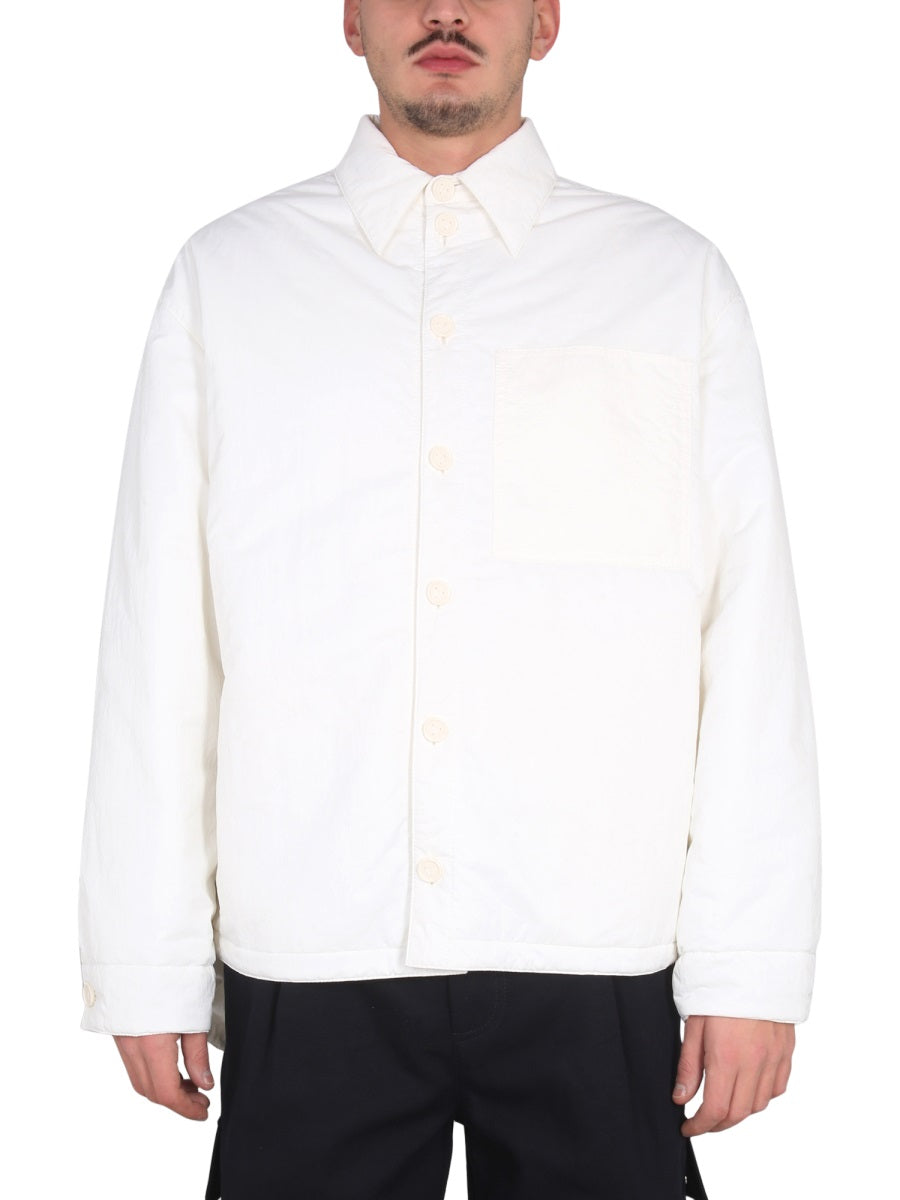 Technical Nylon Jacket with Button Closure