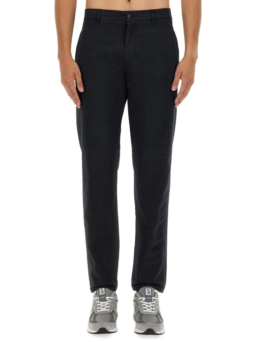 Regular Fit Black Cotton Chino Pants