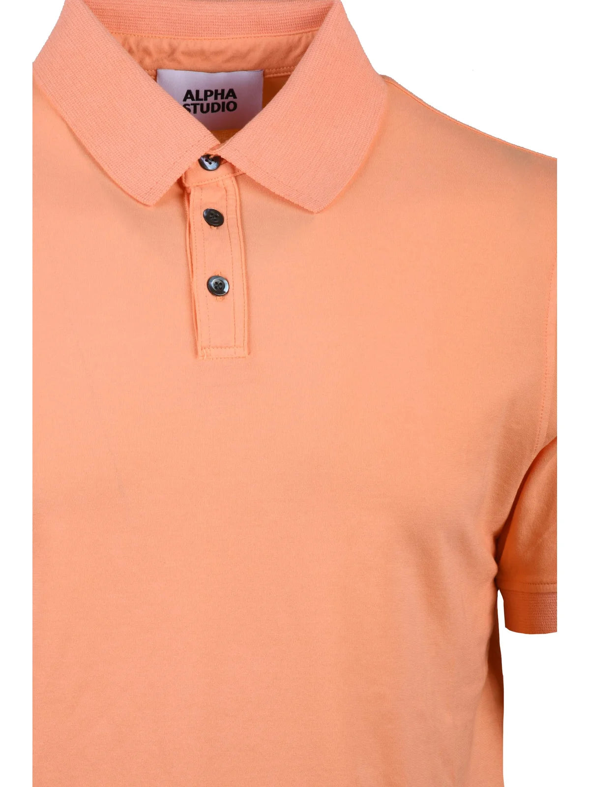 Peach Cotton Stretch Polo