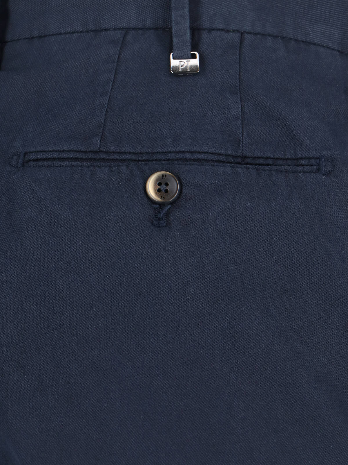 Cotton Blend Trousers – Navy