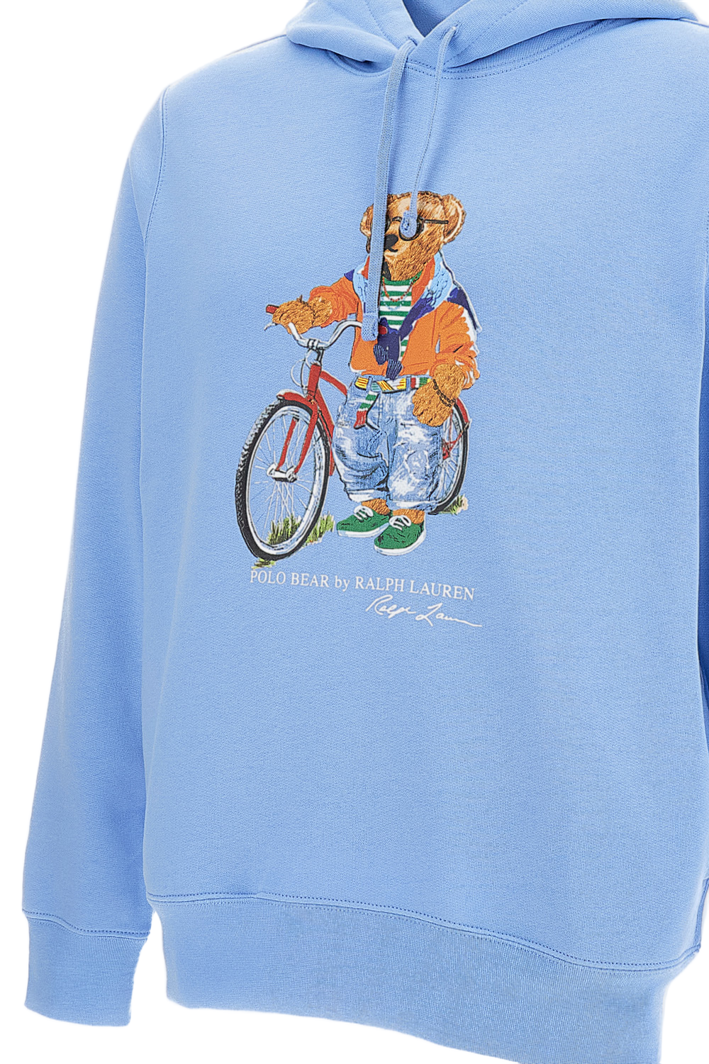Light Blue Printed Hoodie