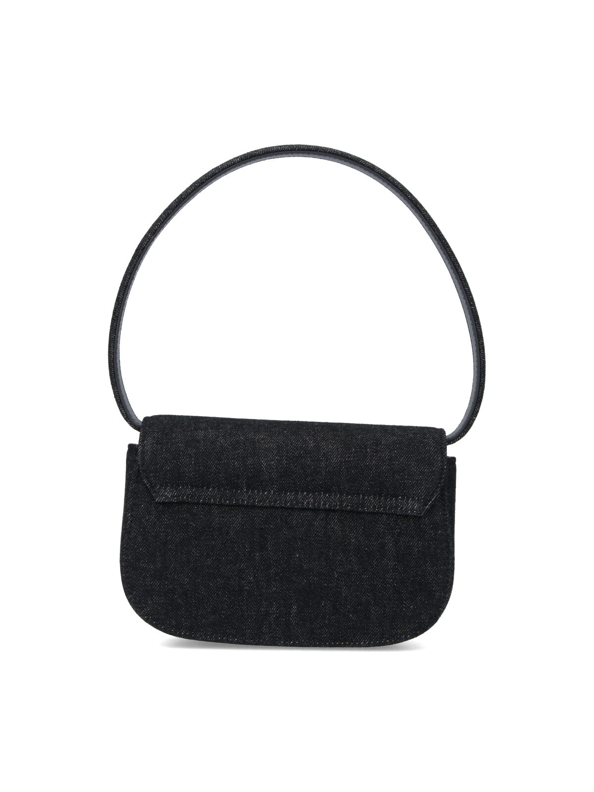 Black 1DR Cotton Denim Shoulder Bag