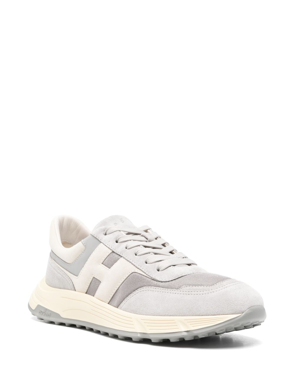 Layered Silk and Nylon Sneakers