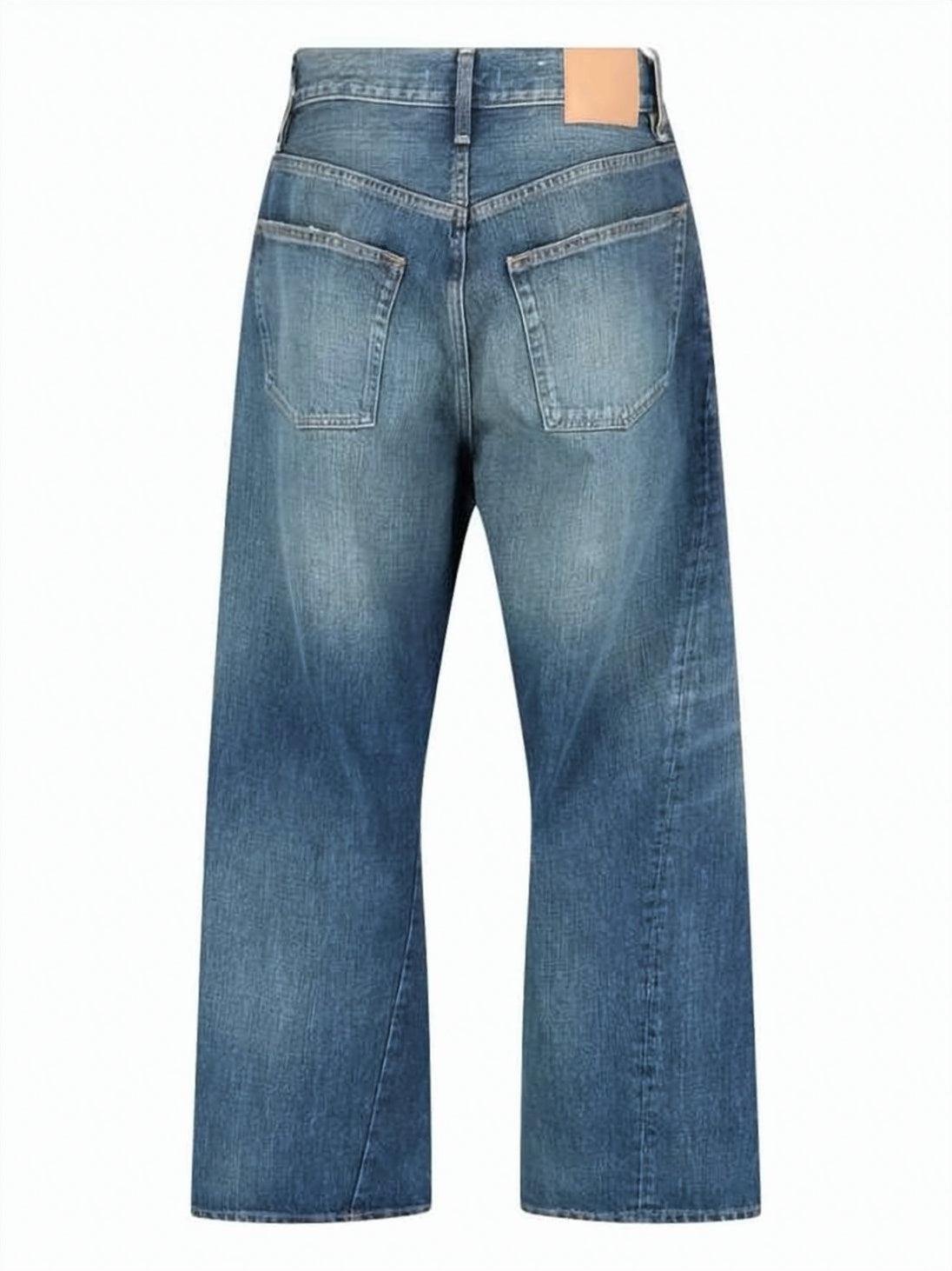 Relaxed Fit Wide-Leg Denim Pants with Classic Five-Pocket Design