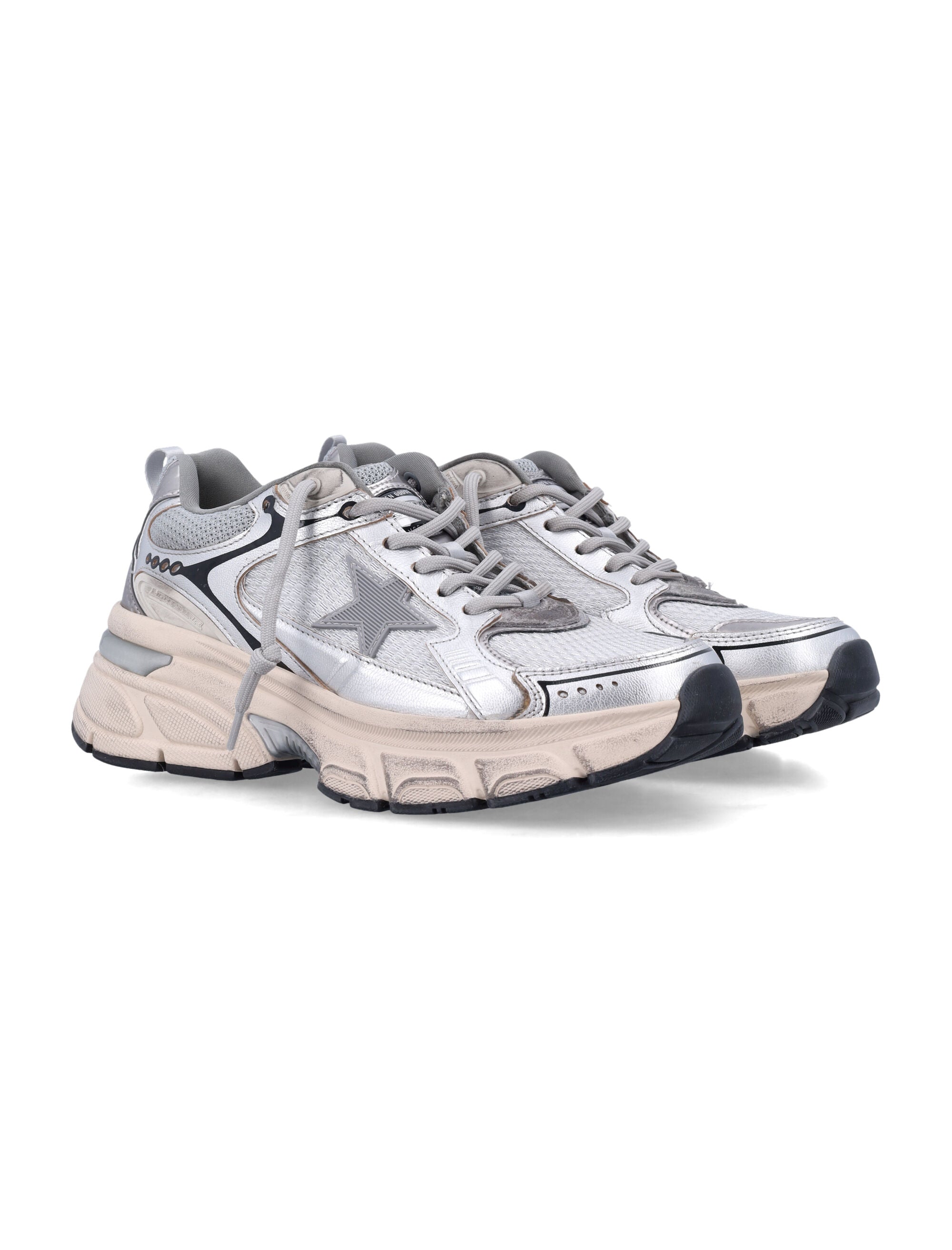 Golden Goose Lightstar Women'S Mesh And Nappa Sneakers