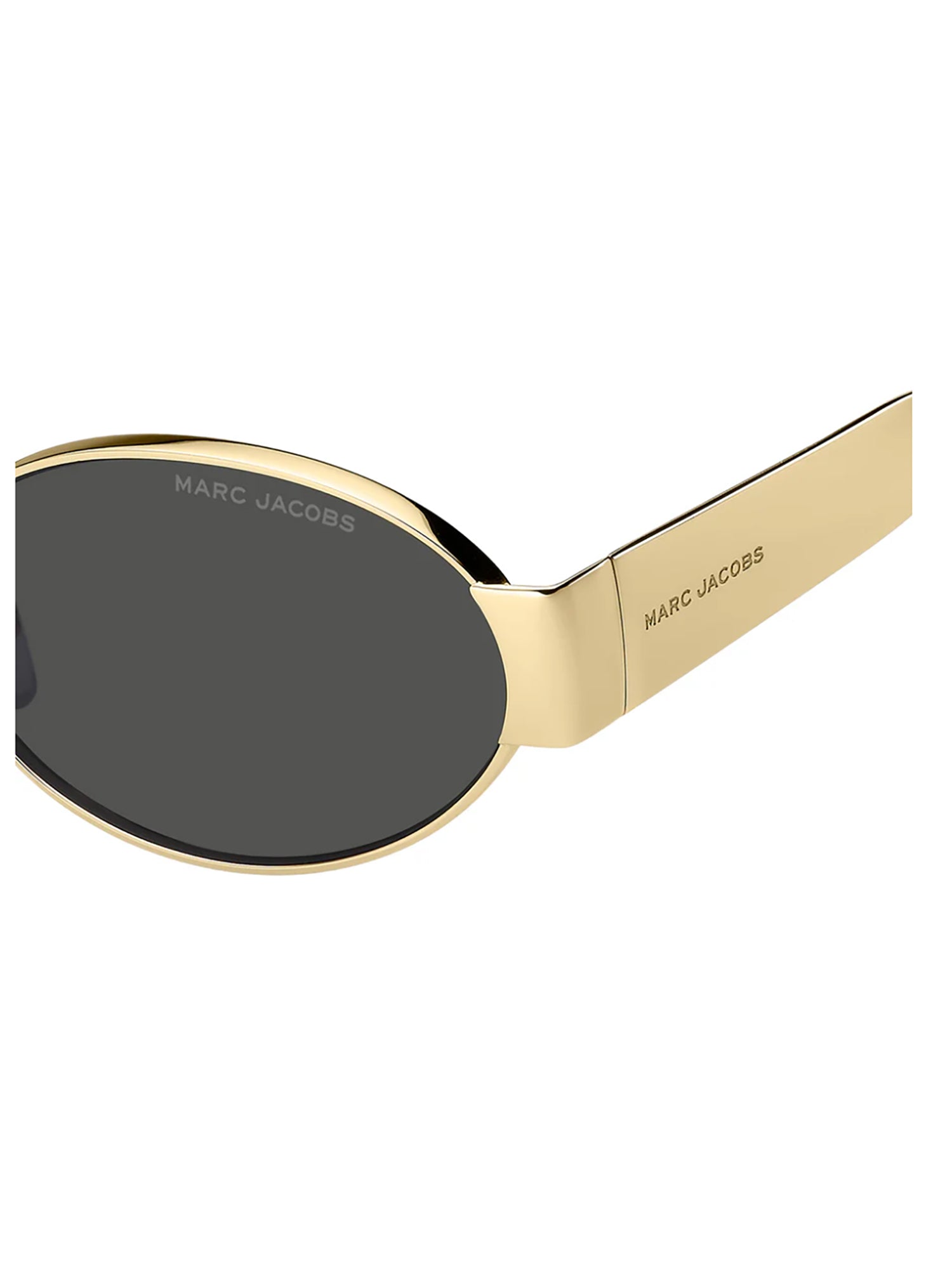 Oval Metal Frame Sunglasses With Dark Lenses