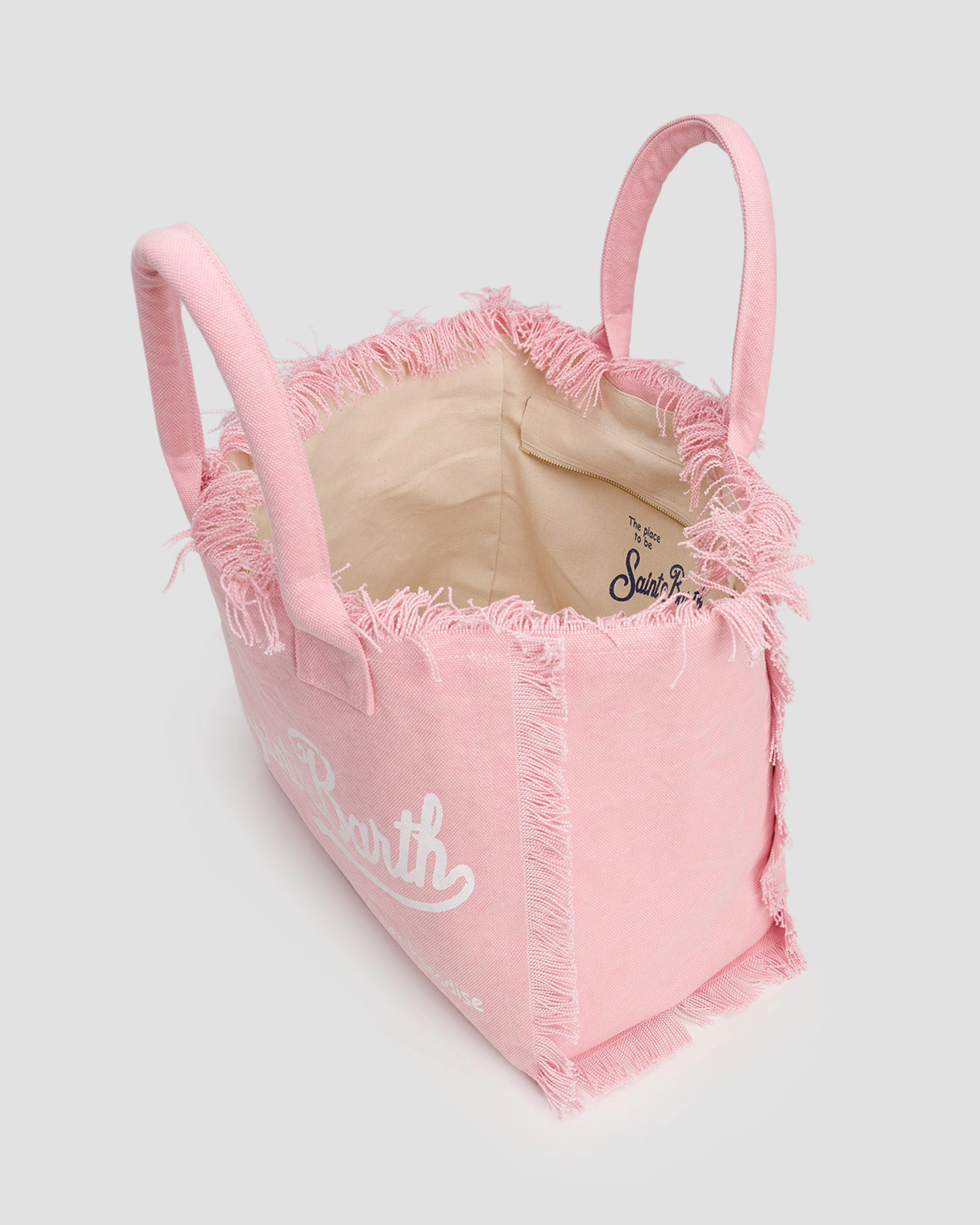 Spacious Rectangular Tote Bag with Frayed Edges