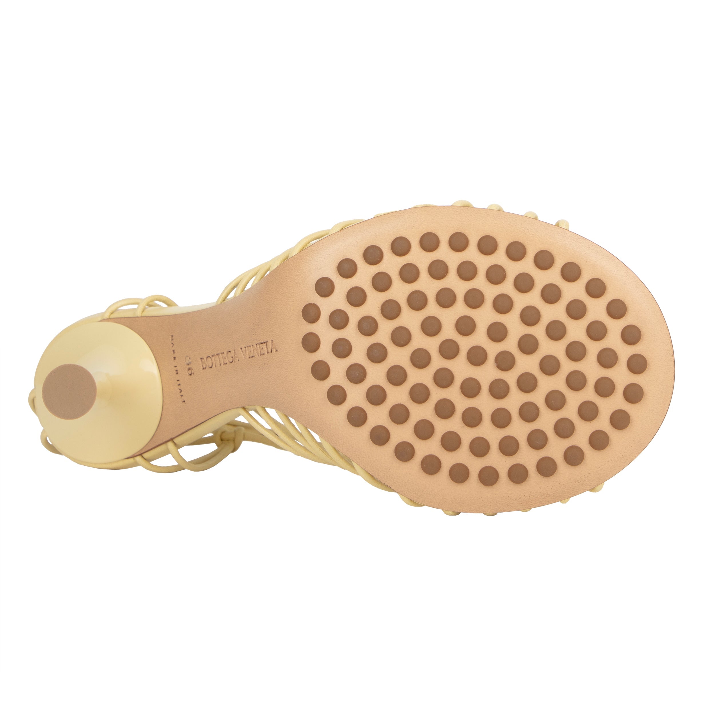 Dot Leather Sandals Beige