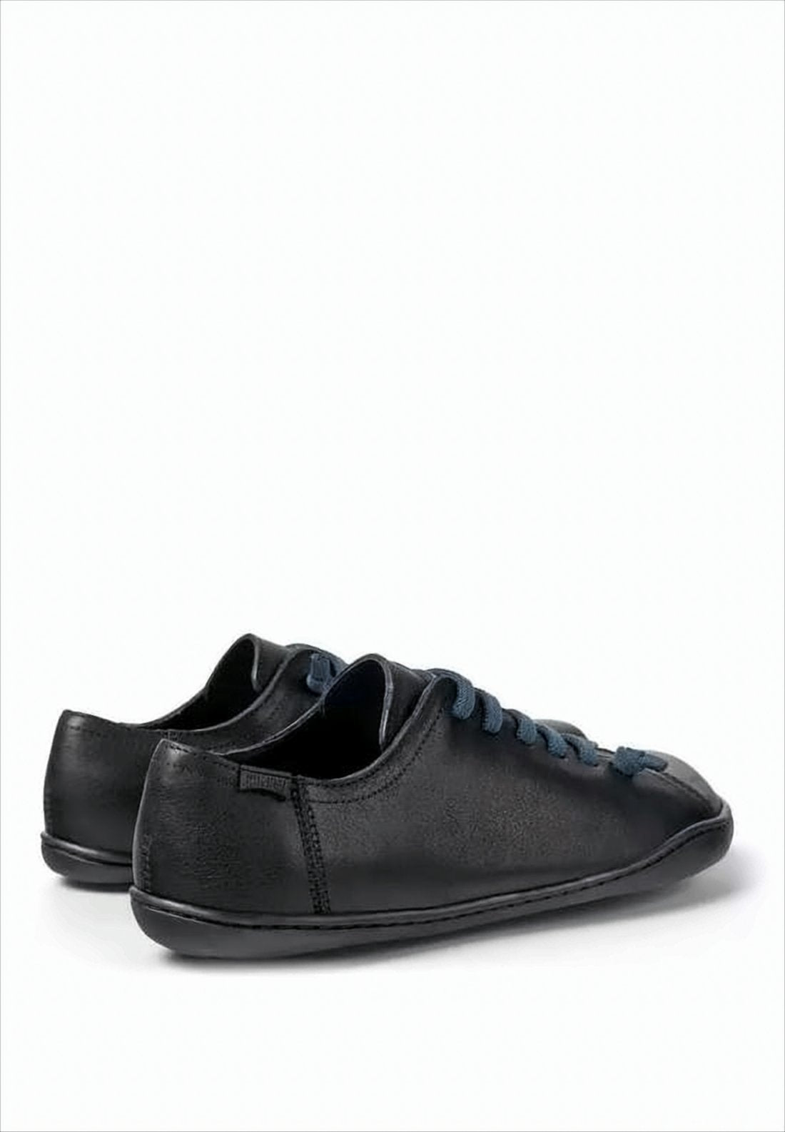 Minimalist Black Leather Sneakers