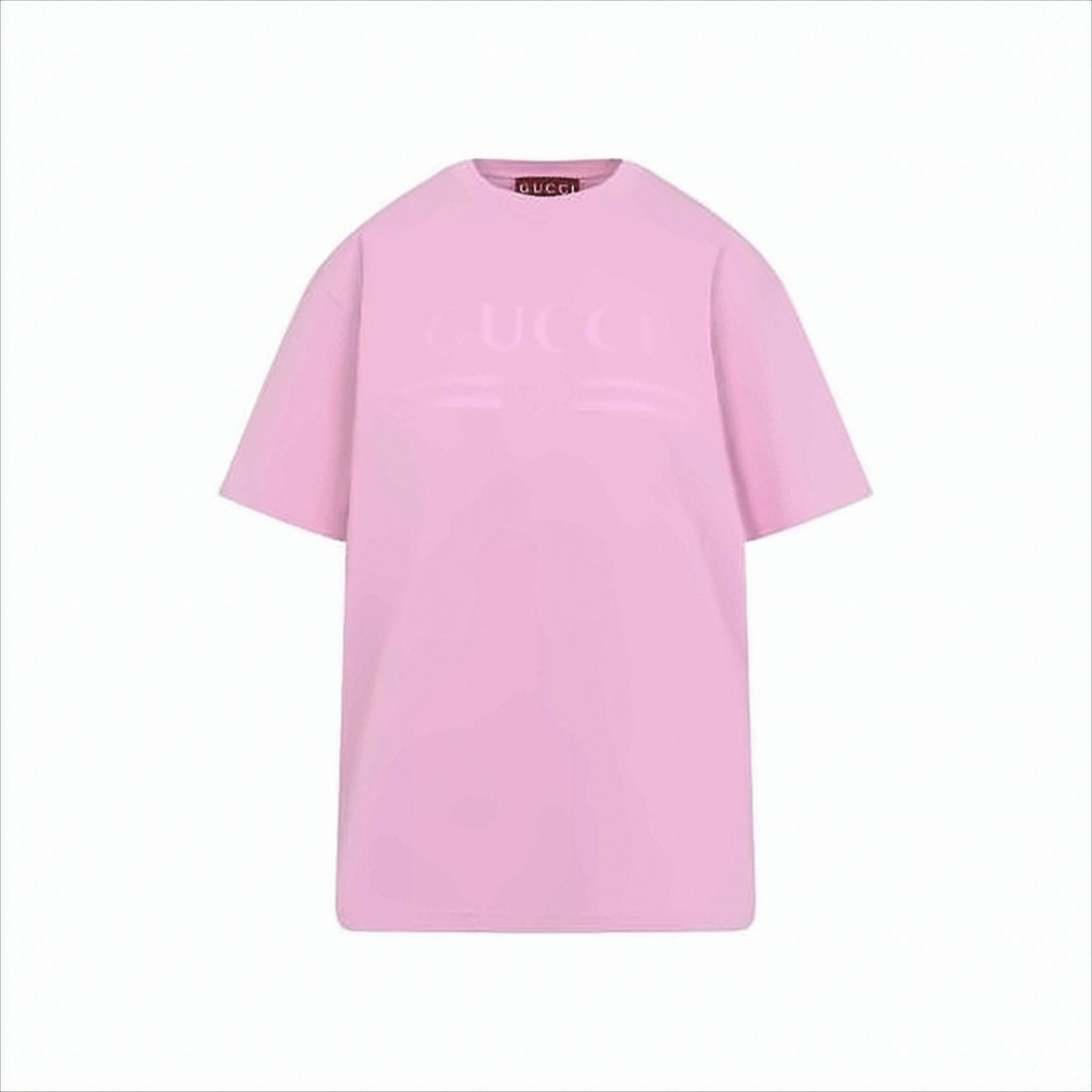 Relaxed-Fit Pink T-Shirt with Embossed Logo Detail