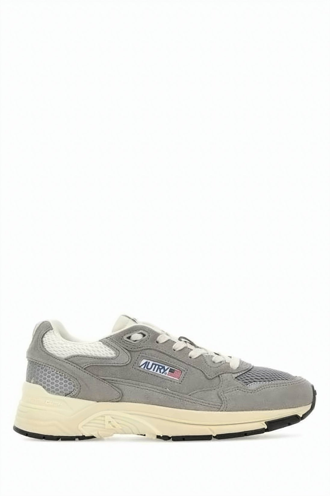 Low-Profile Suede And Mesh Sneakers